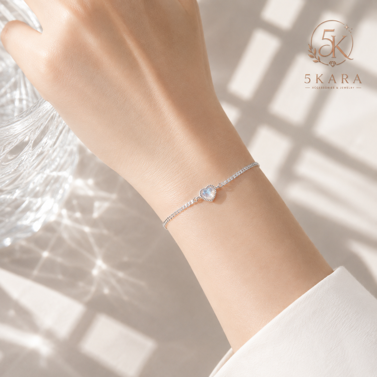 S925｜心動幻彩愛心細鍊手鍊