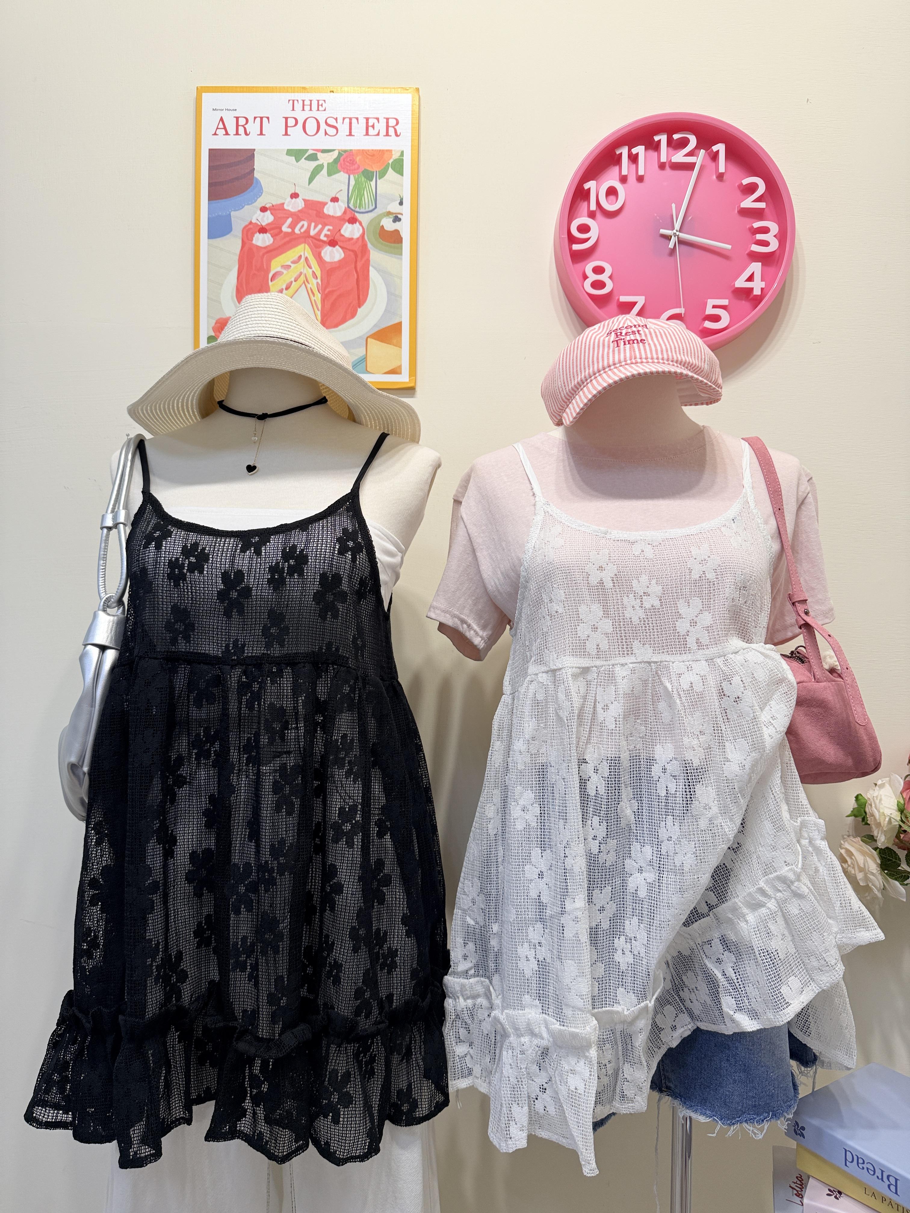 🌸 花園少女🌸刺繡疊穿背心裙
