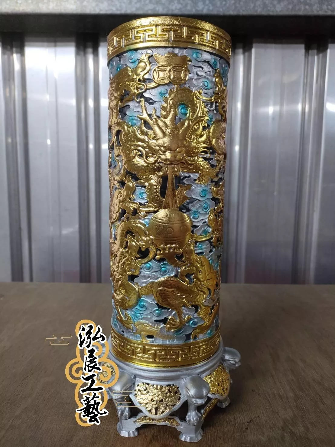 錫製彩繪香筒