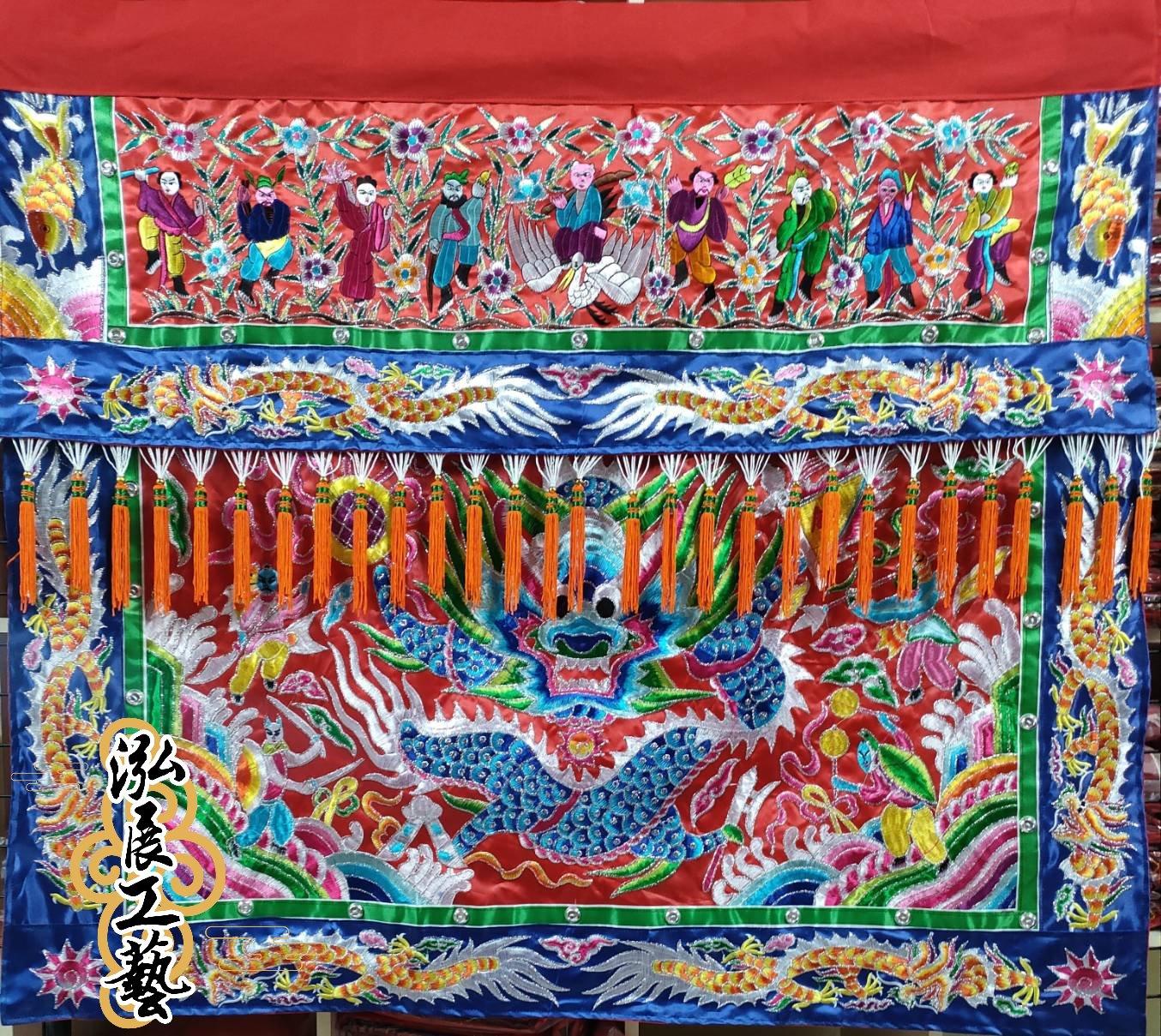 滿彩八仙龍桌裙