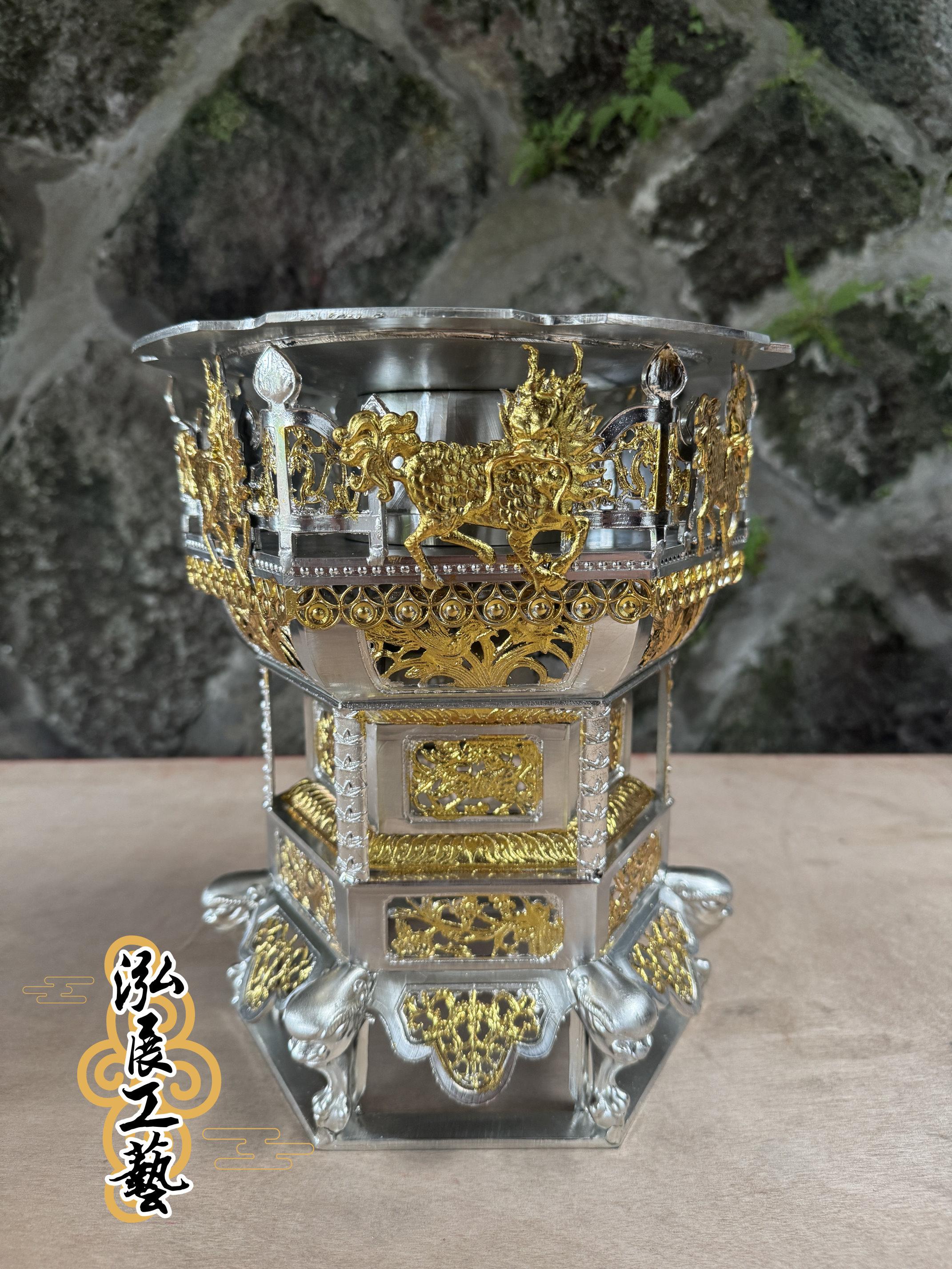 錫製麒麟果盤