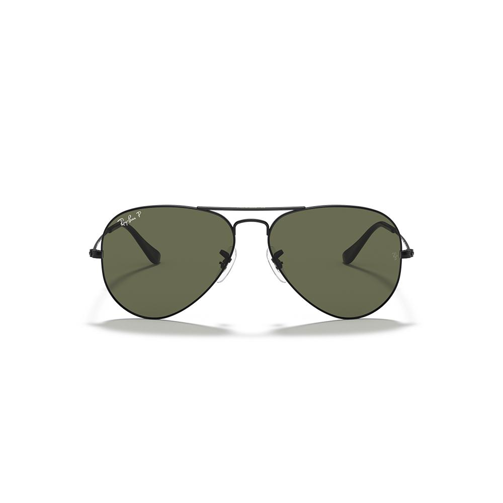 RayBan雷朋｜飛行員RB3025黑色偏光墨鏡 太陽眼鏡(002/58)