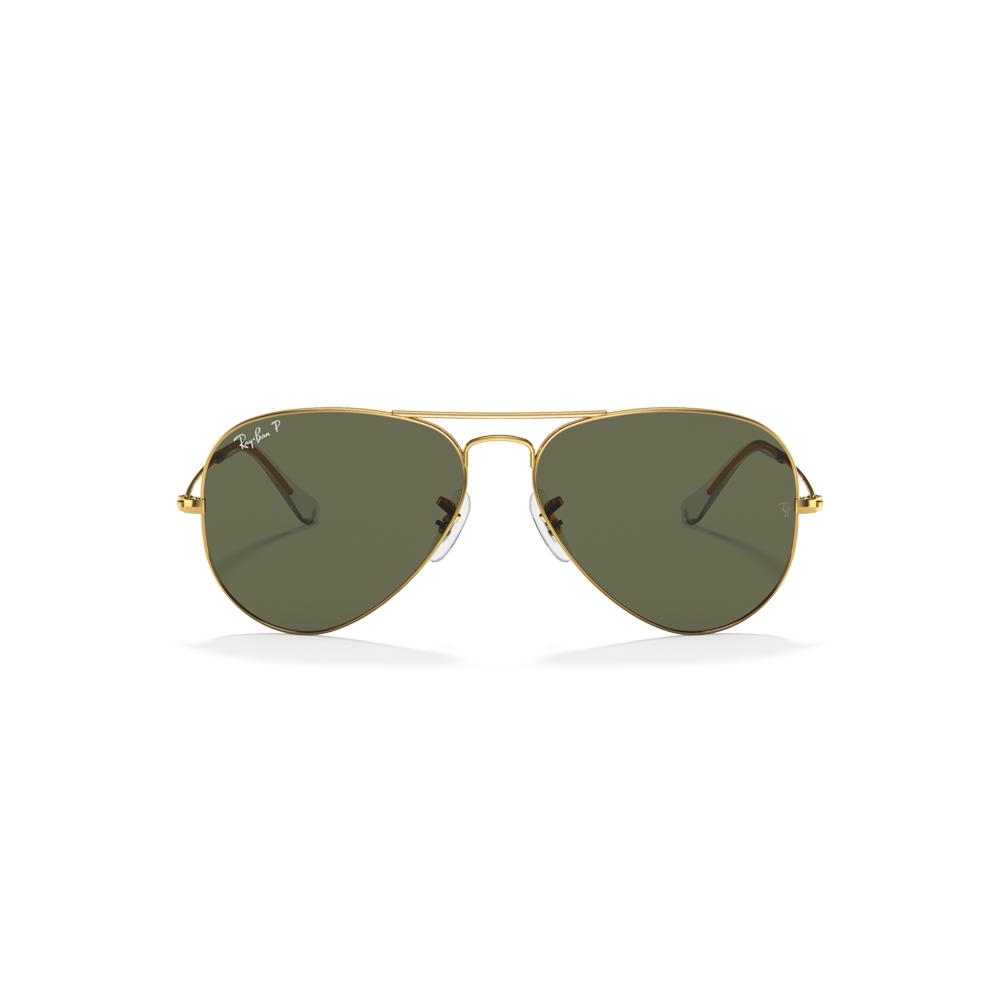 RayBan 雷朋｜飛行員RB3025偏光墨鏡 金色太陽眼鏡(001/58)