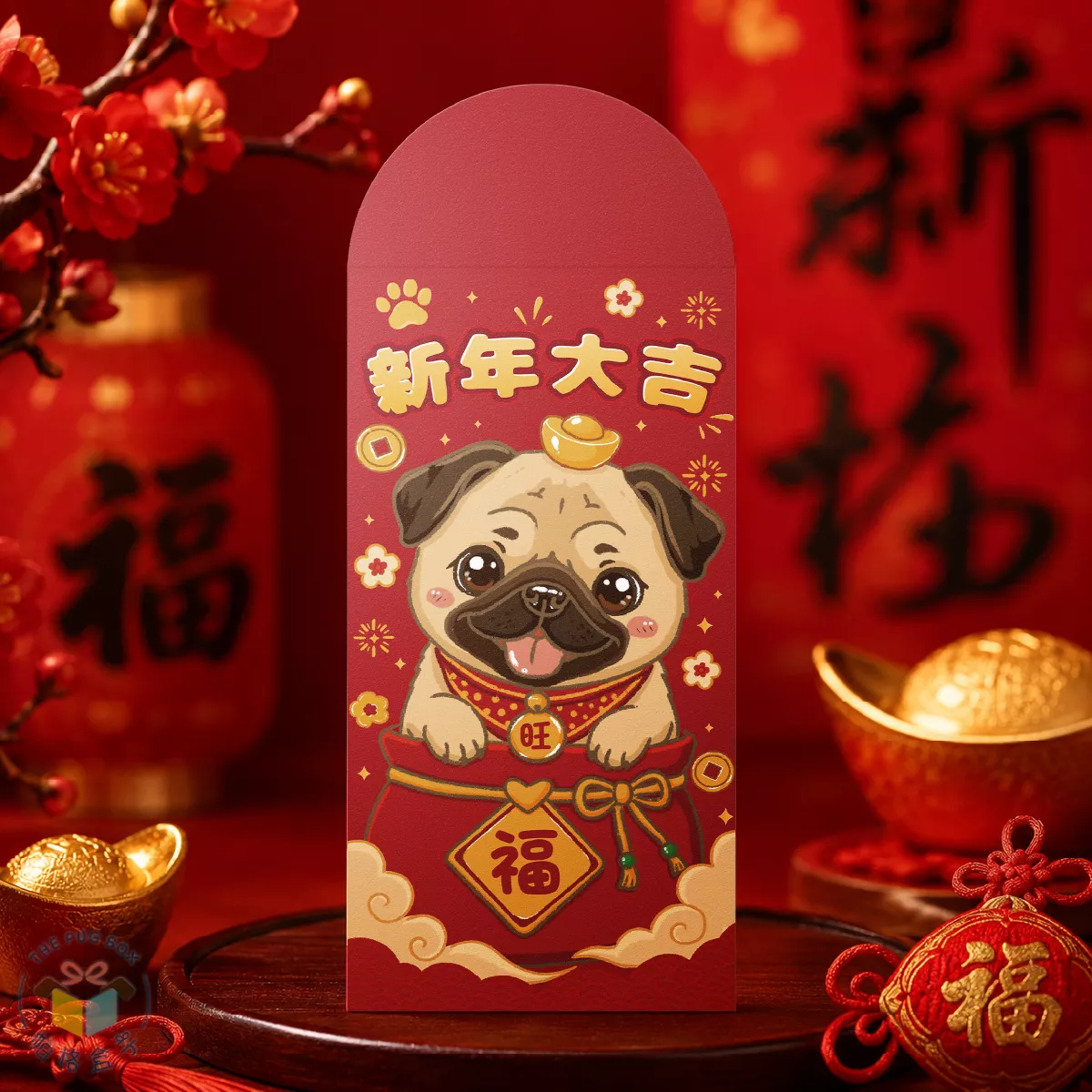 【帕格盒子】原創狗狗紅包袋🐾巴哥紅包袋｜狗狗紅包袋．寵物紅包袋．新年創意紅包