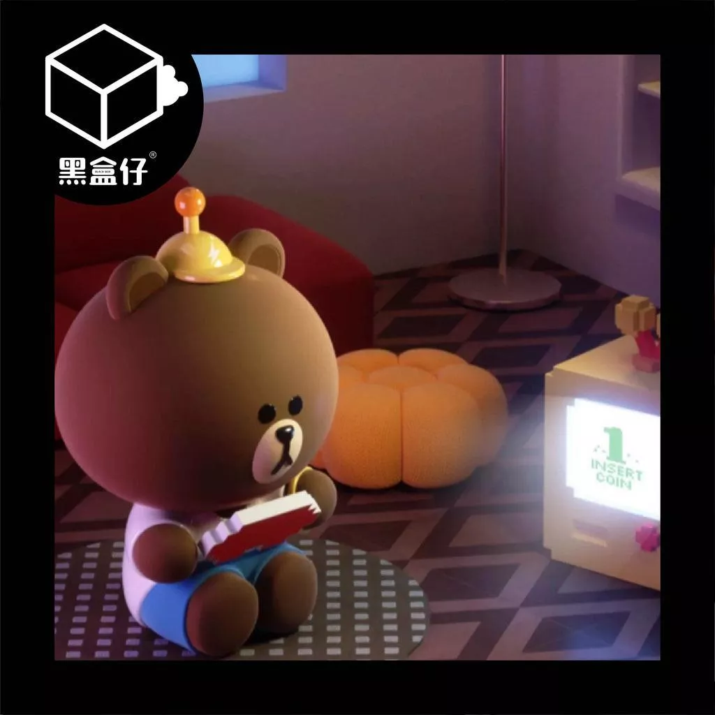 【黑盒仔隱藏版】LINEFRIENDS-悠閒假日系列-遊戲機熊大(已絕版)