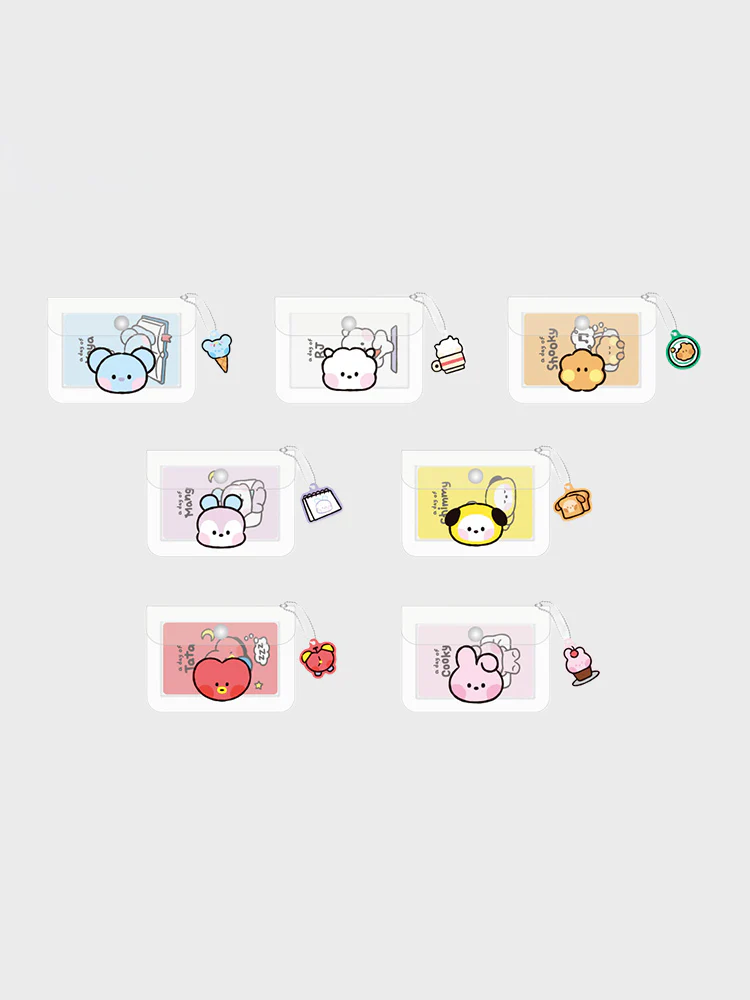 BT21 minini PVC收納夾&卡片貼紙套組