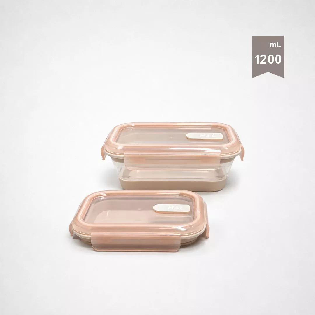 矽膠折折不塌盒1200mL