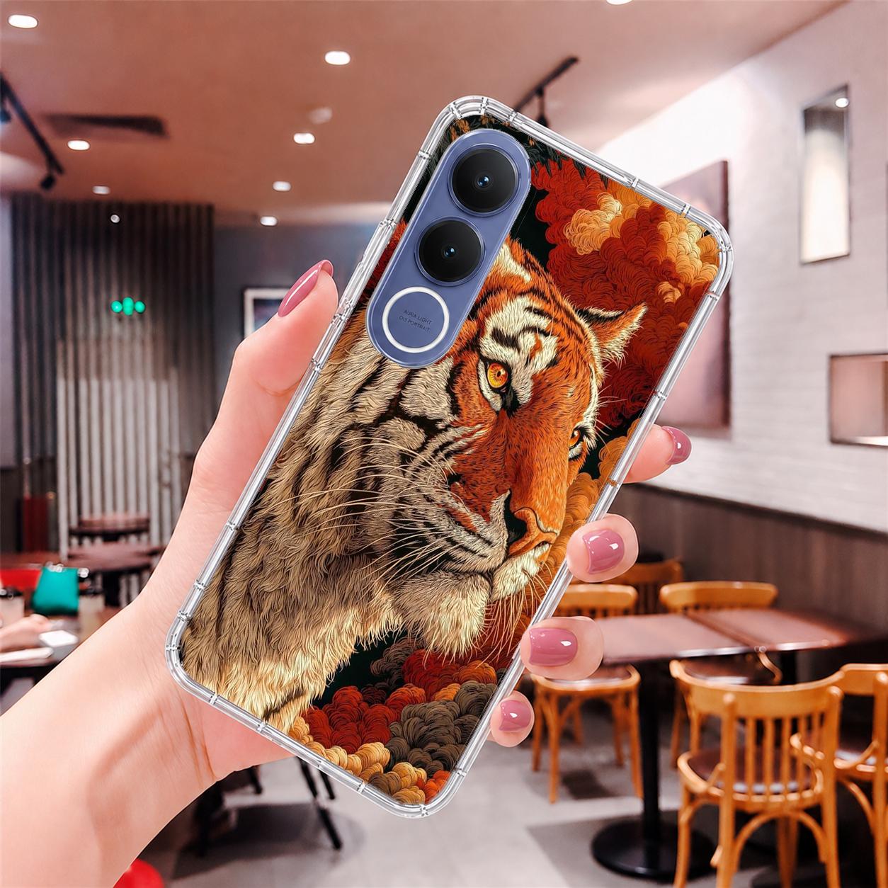 vivo V 系列 客製化 手機殼 空壓殼 防摔軟殼 錦繡猛虎