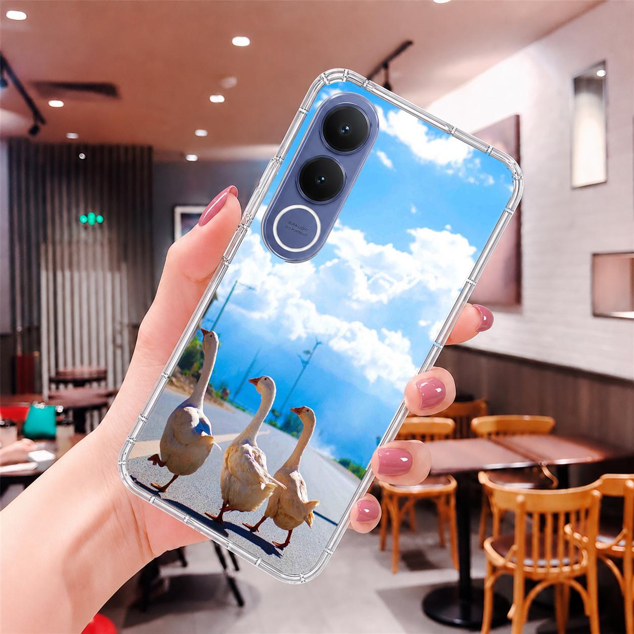 vivo V 系列 客製化 手機殼 空壓殼 防摔軟殼 鵝鵝天空