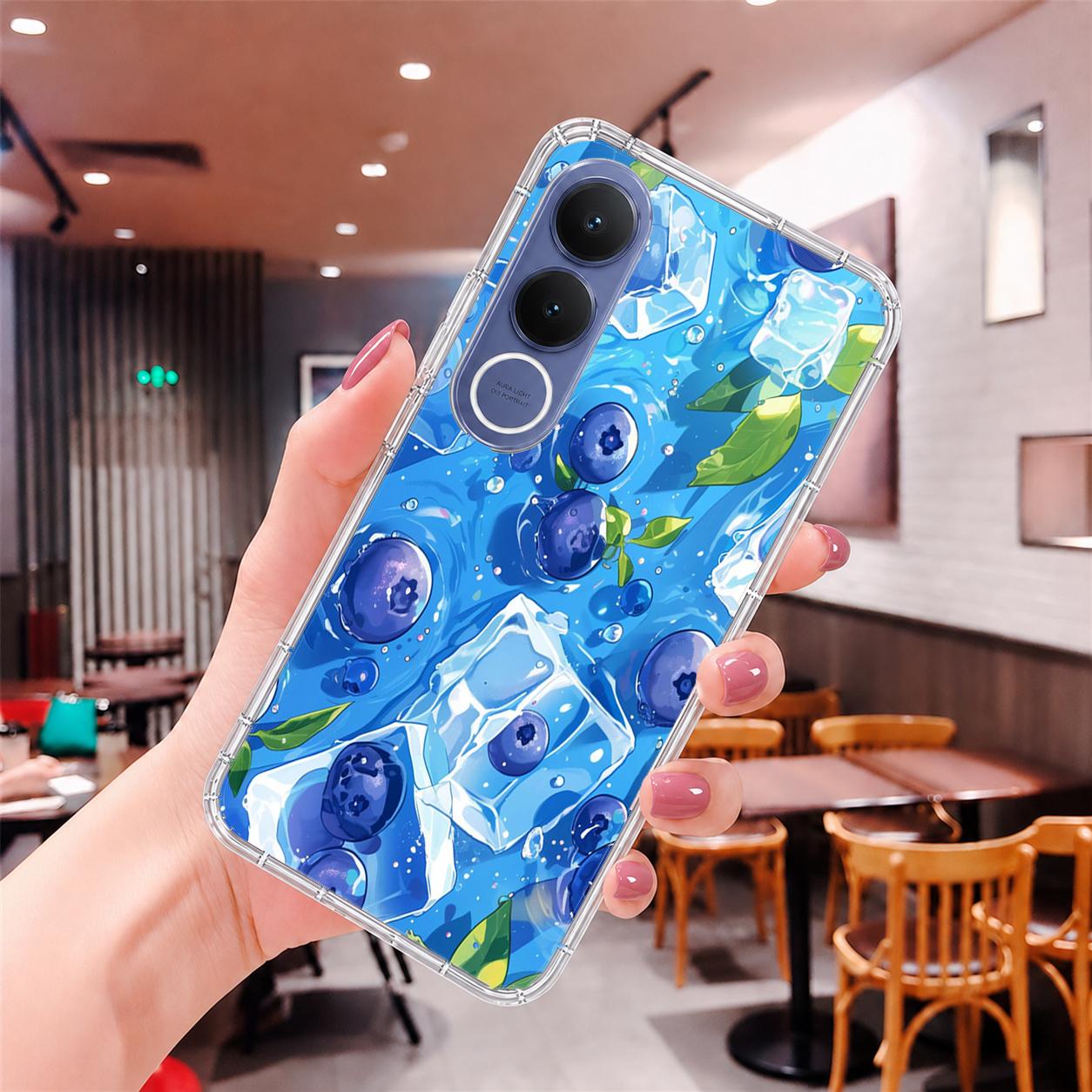 vivo V 系列 客製化 手機殼 空壓殼 防摔軟殼 藍莓冰泉