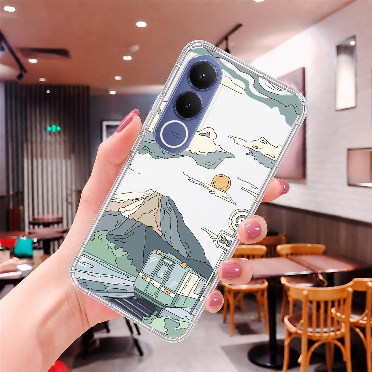 vivo V 系列 客製化 手機殼 空壓殼 防摔軟殼 富士山電車