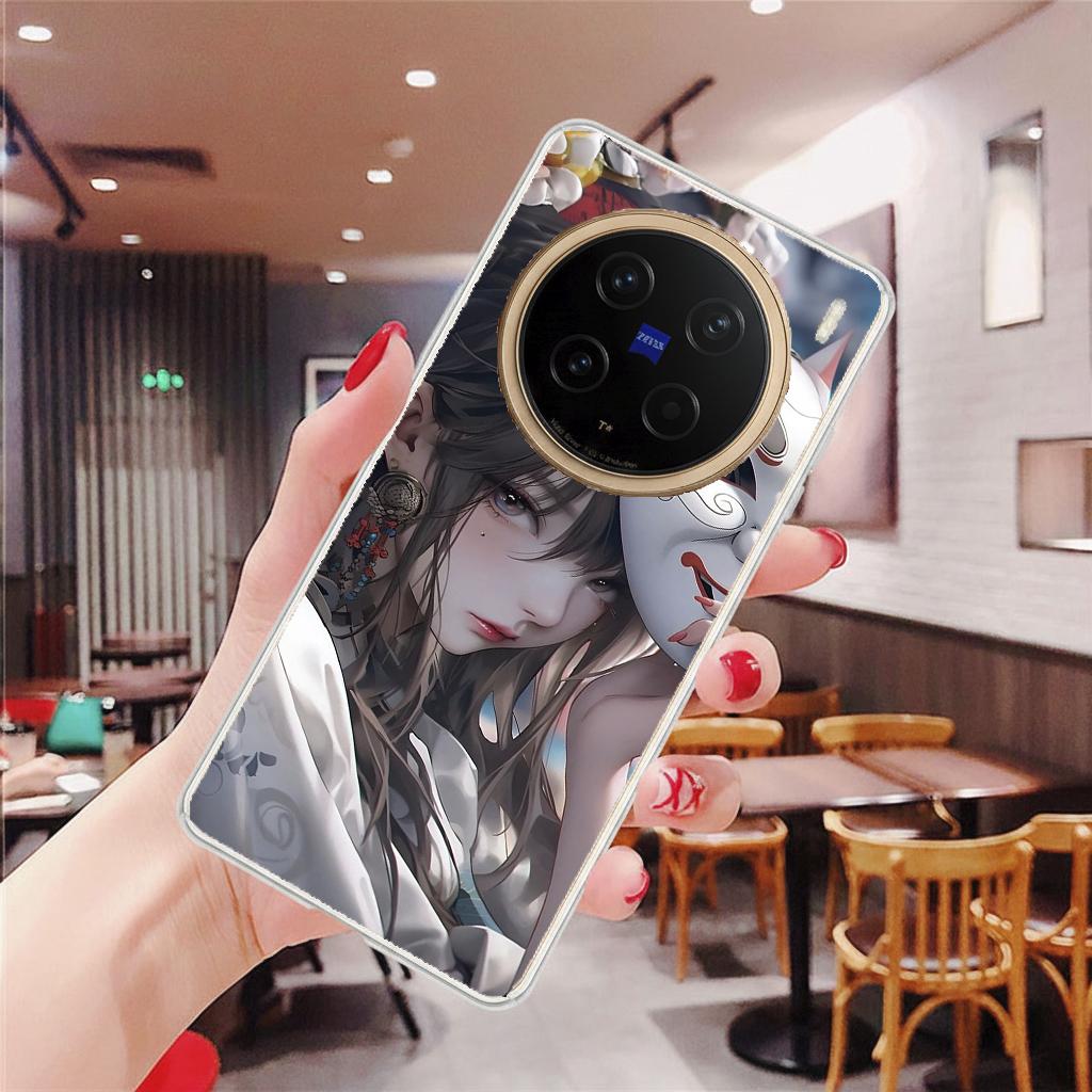vivo X 系列 客製化 手機殼 空壓殼 防摔軟殼 面具少女