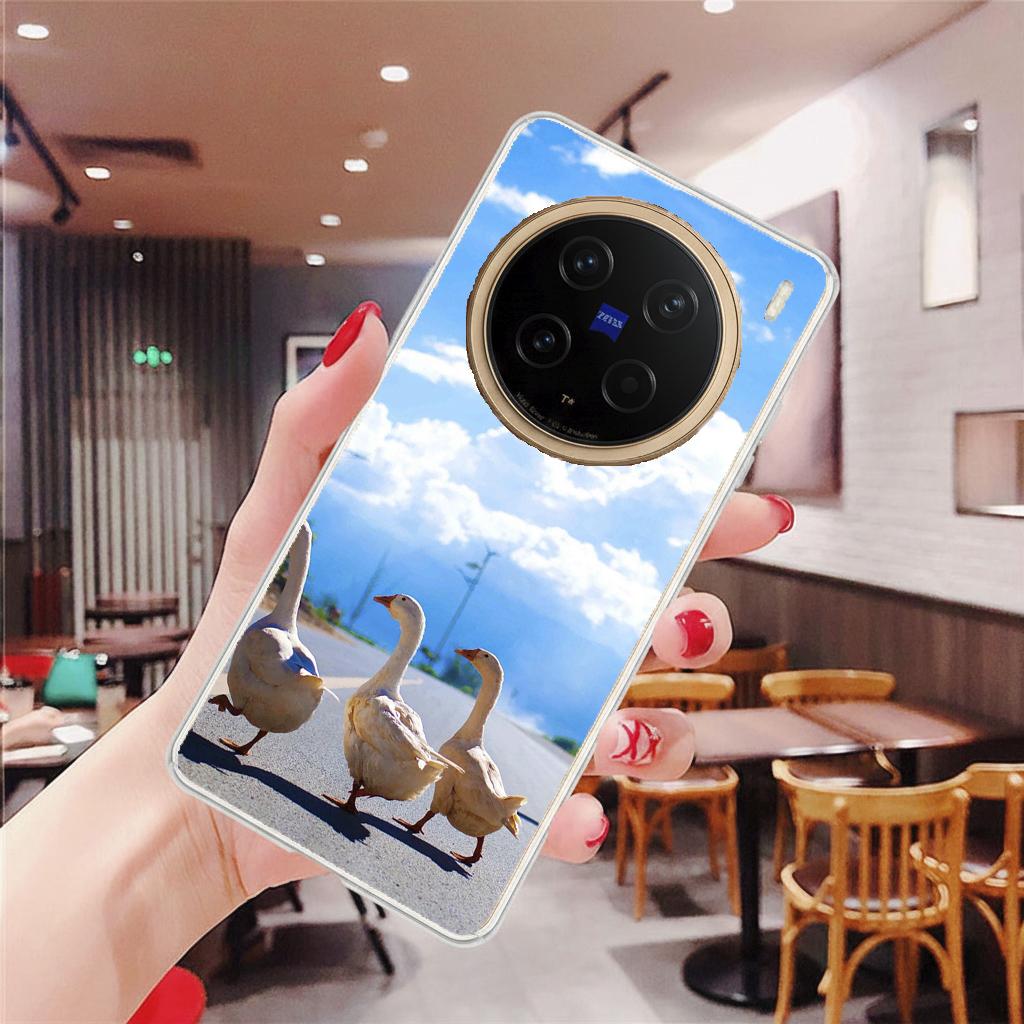 vivo X 系列 客製化 手機殼 空壓殼 防摔軟殼 鵝鵝天空