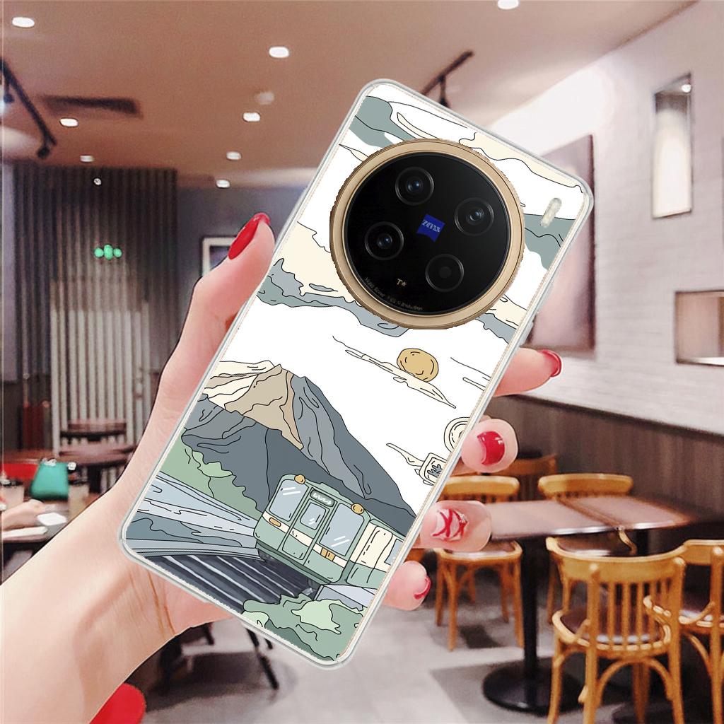 vivo X 系列 客製化 手機殼 空壓殼 防摔軟殼 富士山電車