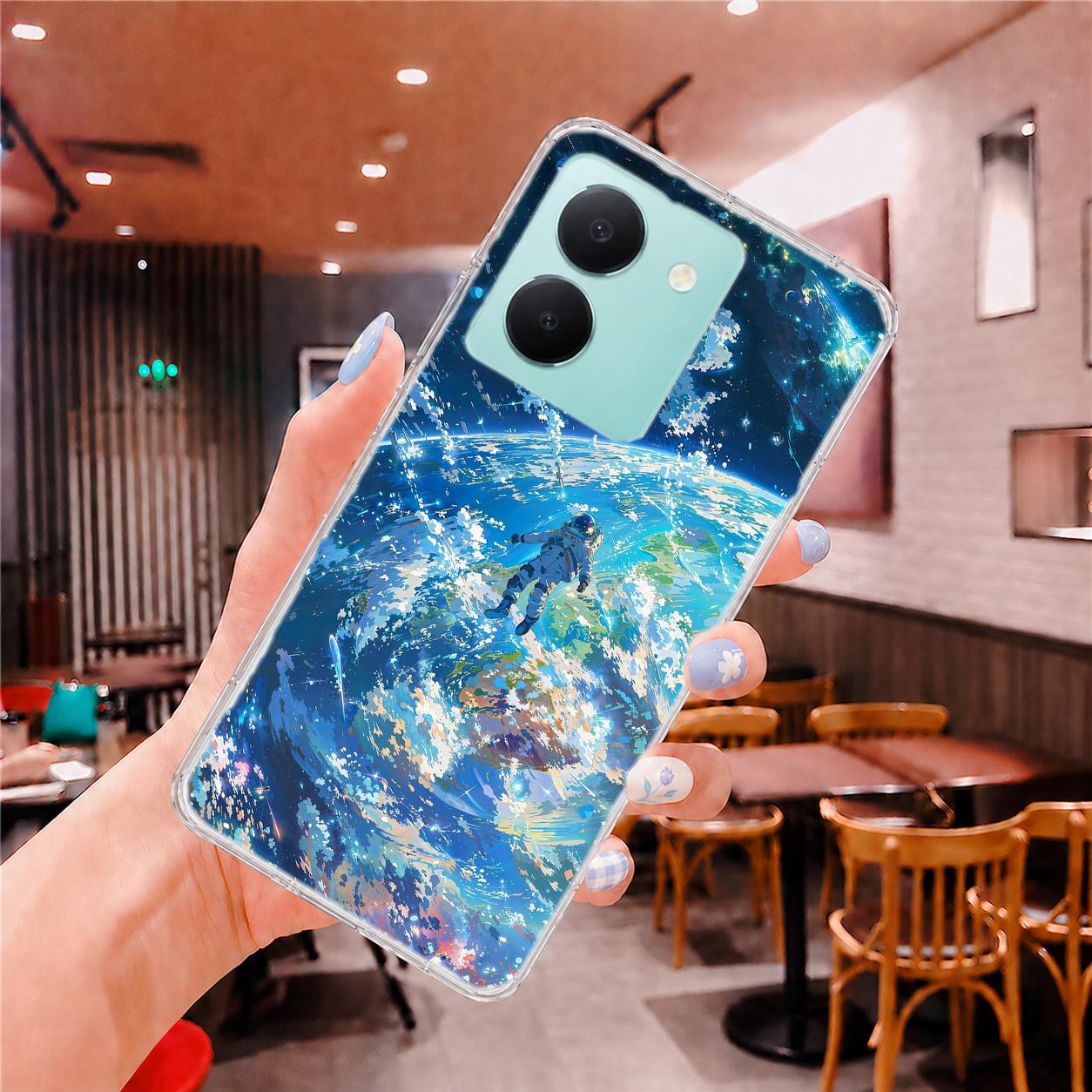 vivo Y 系列 客製化 手機殼 空壓殼 防摔軟殼 太空地球