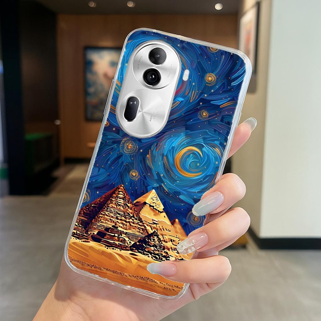 OPPO Reno 系列 客製化 手機殼 空壓殼 防摔軟殼 埃及星空