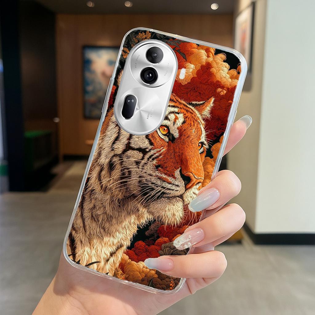 OPPO Reno 系列 客製化 手機殼 空壓殼 防摔軟殼 錦繡猛虎