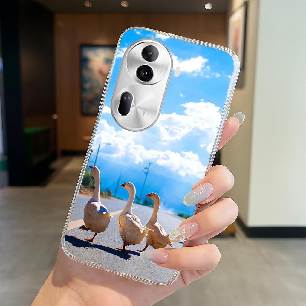 OPPO Reno 系列 客製化 手機殼 空壓殼 防摔軟殼 鵝鵝天空