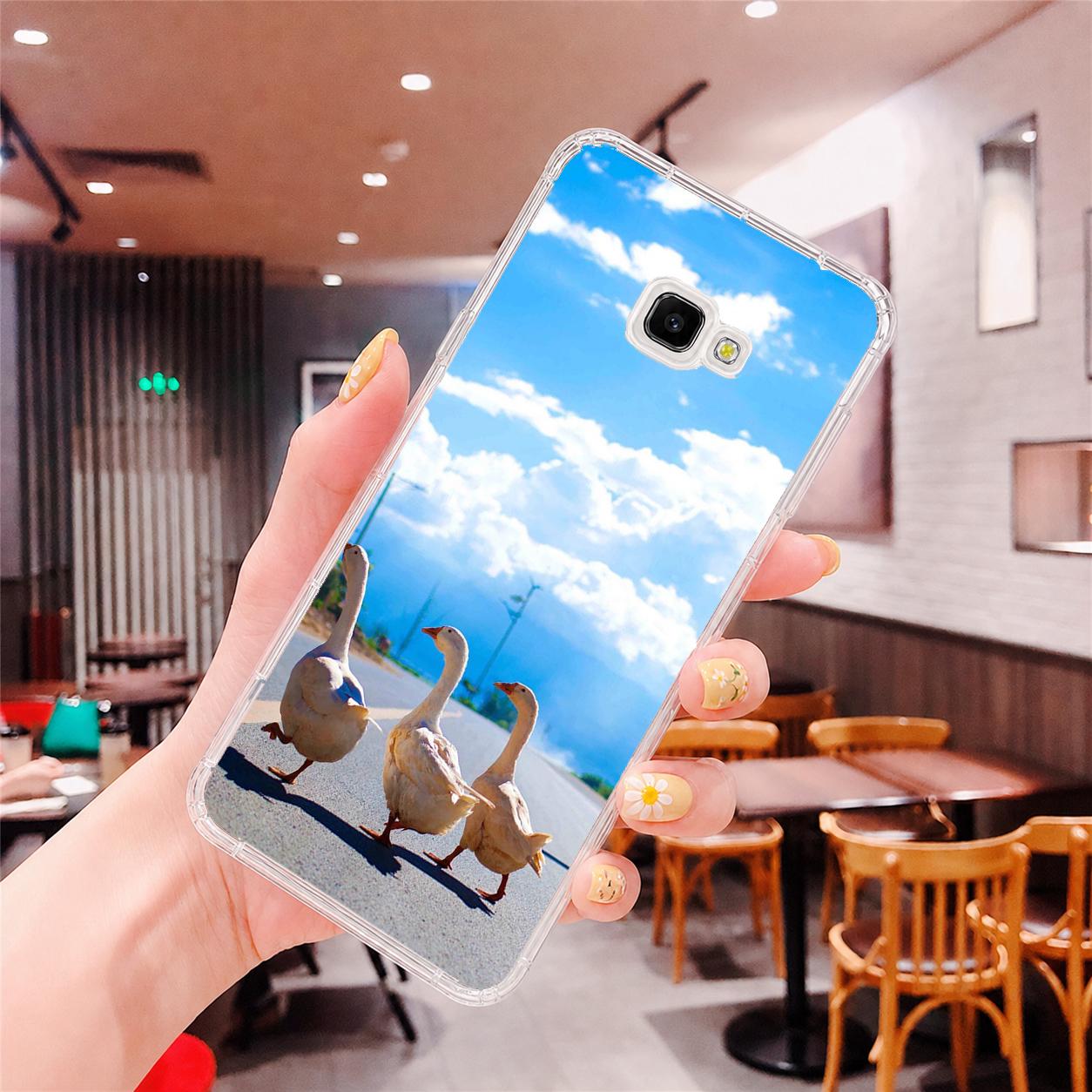 Samsung Galaxy J 系列 客製化 手機殼 空壓殼 防摔軟殼 鵝鵝天空