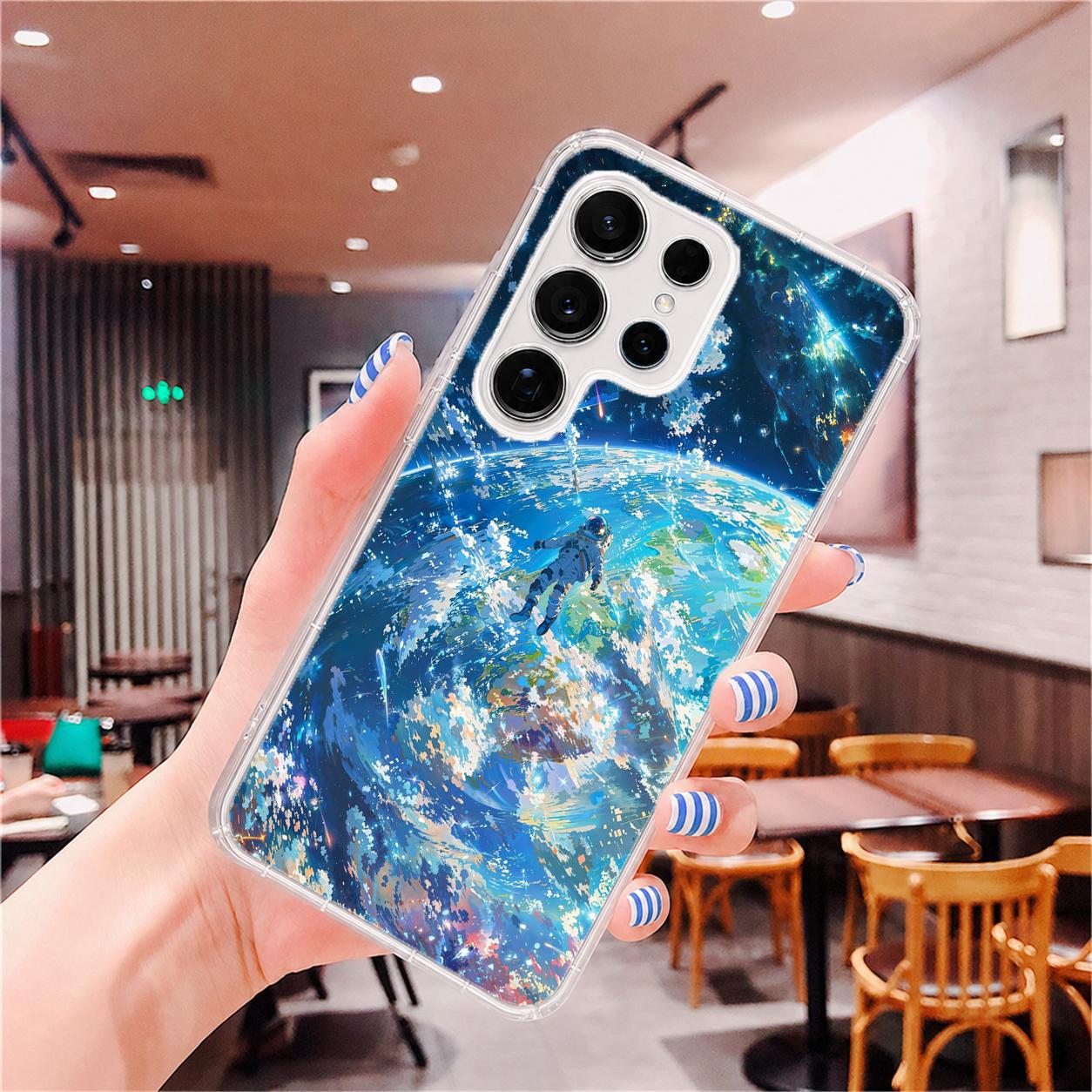 Samsung Galaxy S旗艦 系列 客製化 手機殼 空壓殼 防摔軟殼 太空地球