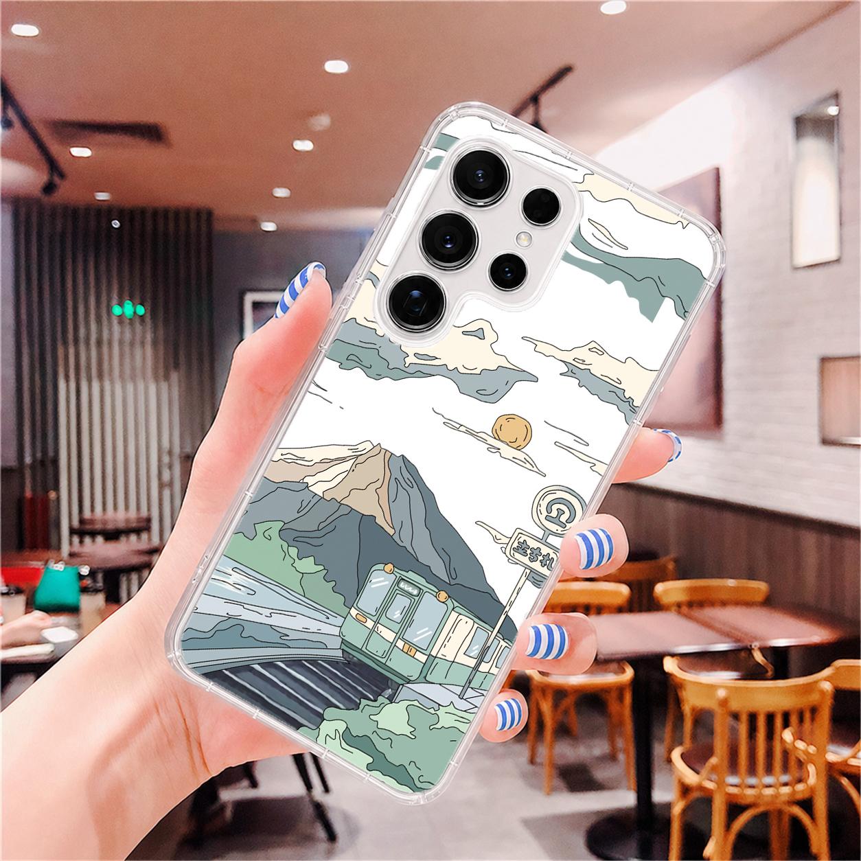 Samsung Galaxy S旗艦 系列 客製化 手機殼 空壓殼 防摔軟殼 富士山電車
