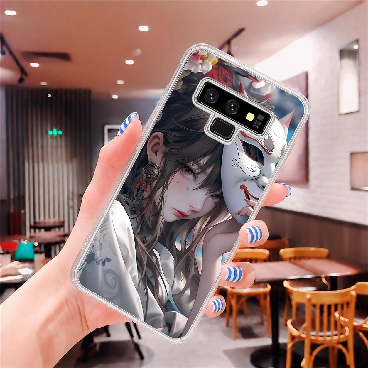Samsung Galaxy Note 系列 客製化 手機殼 空壓殼 防摔軟殼 面具少女