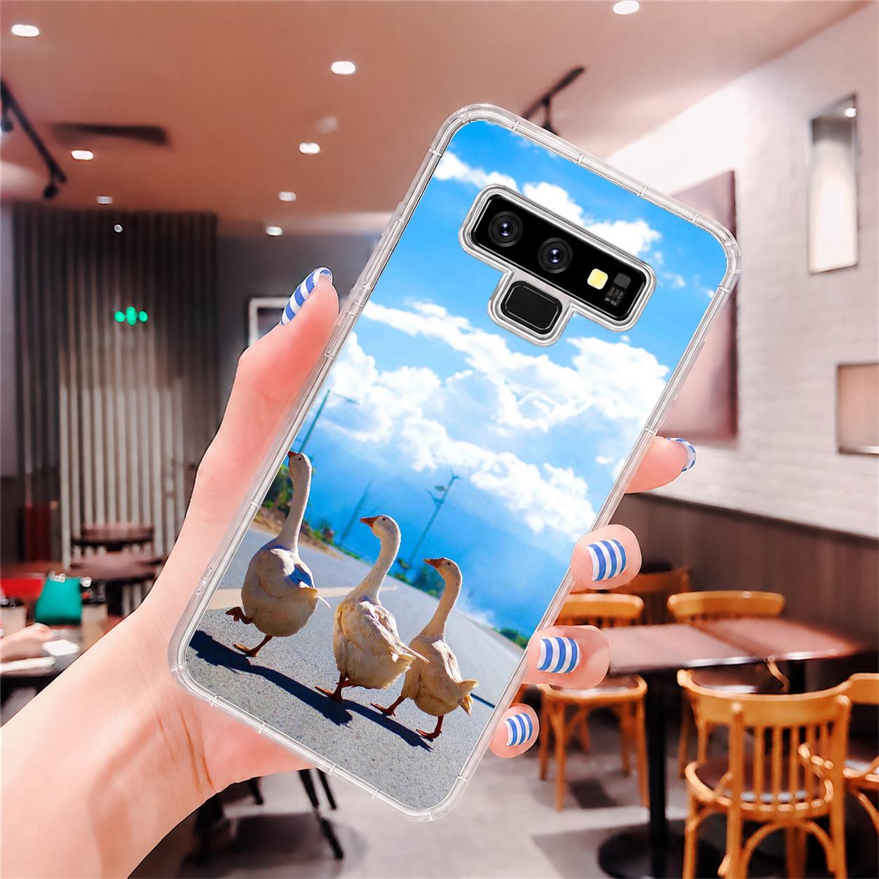 Samsung Galaxy Note 系列 客製化 手機殼 空壓殼 防摔軟殼 鵝鵝天空