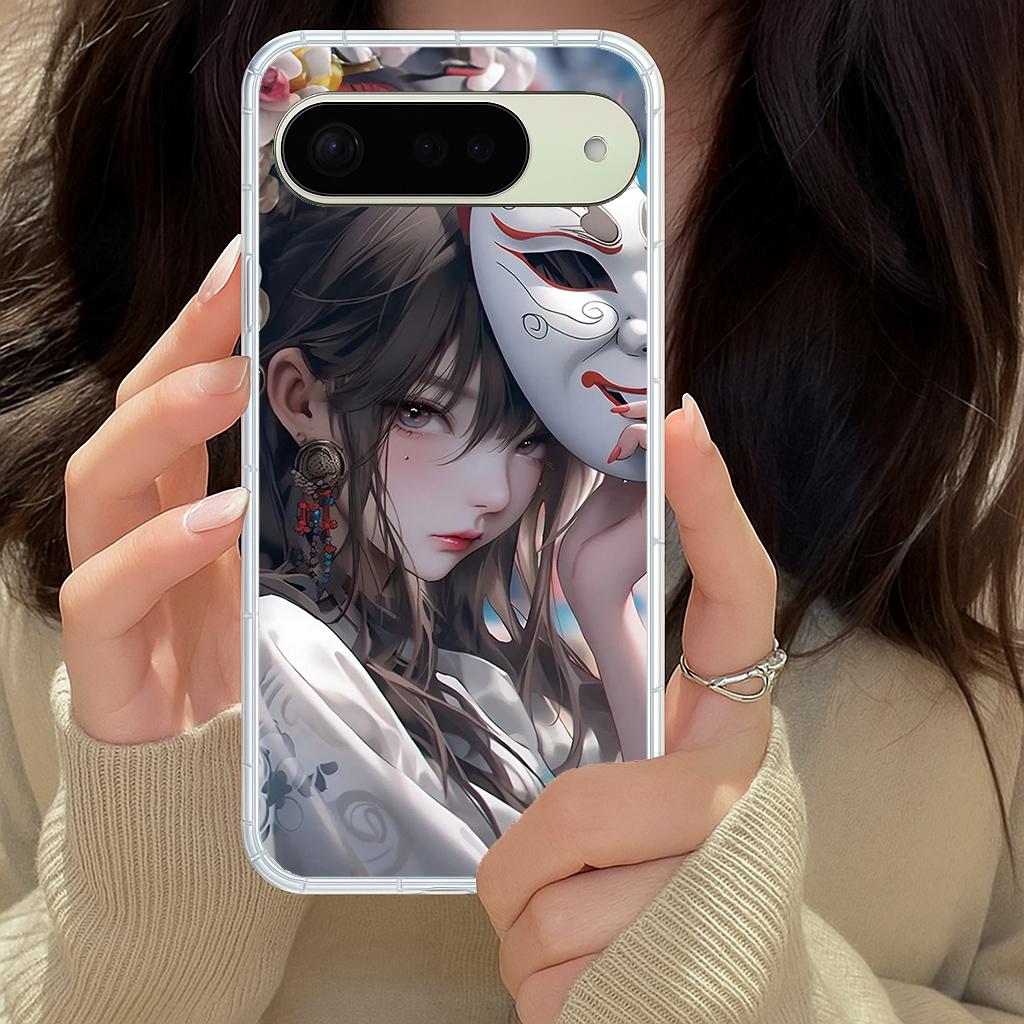 Google Pixel 系列 客製化 手機殼 空壓殼 防摔軟殼 面具少女