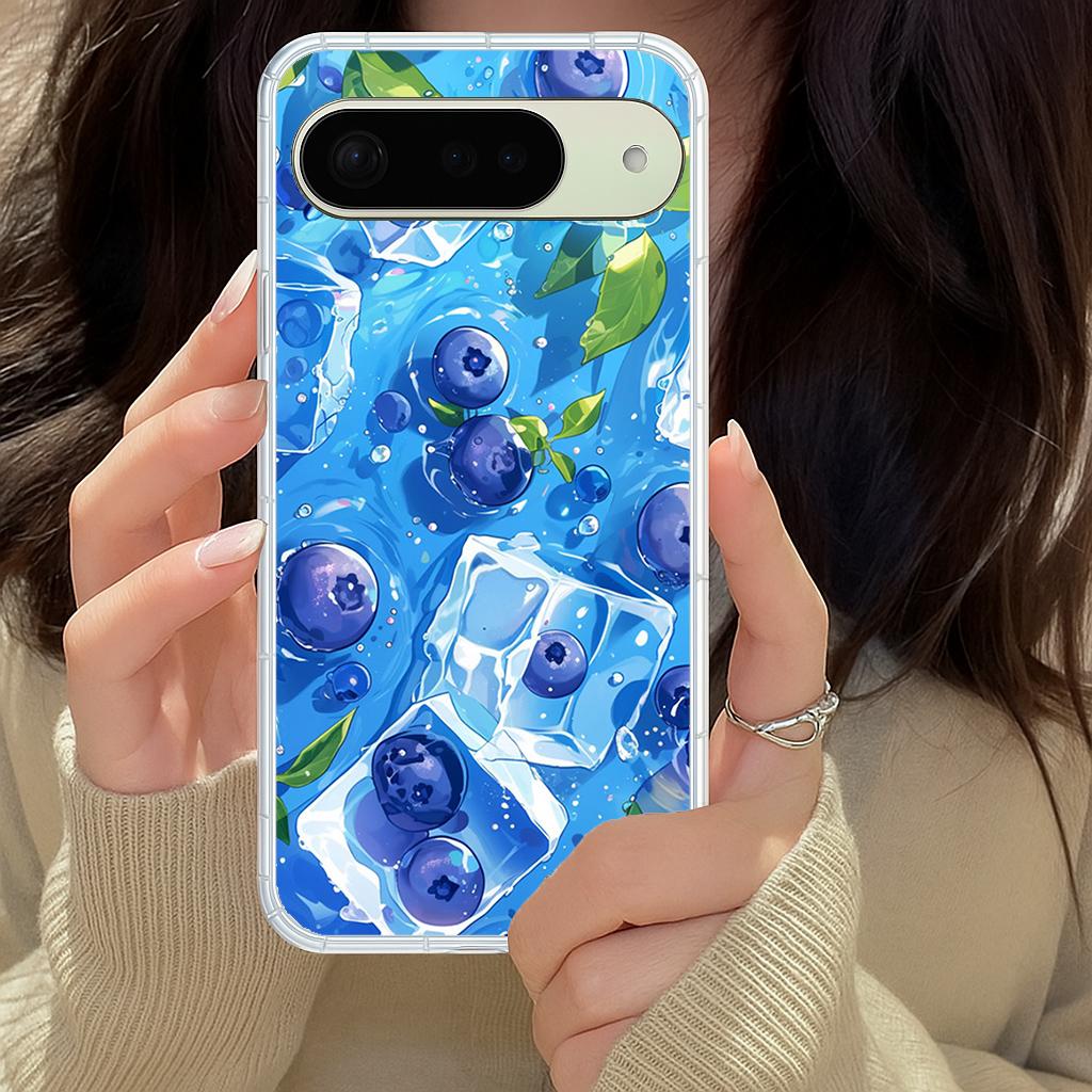 Google Pixel 系列 客製化 手機殼 空壓殼 防摔軟殼 藍莓冰泉
