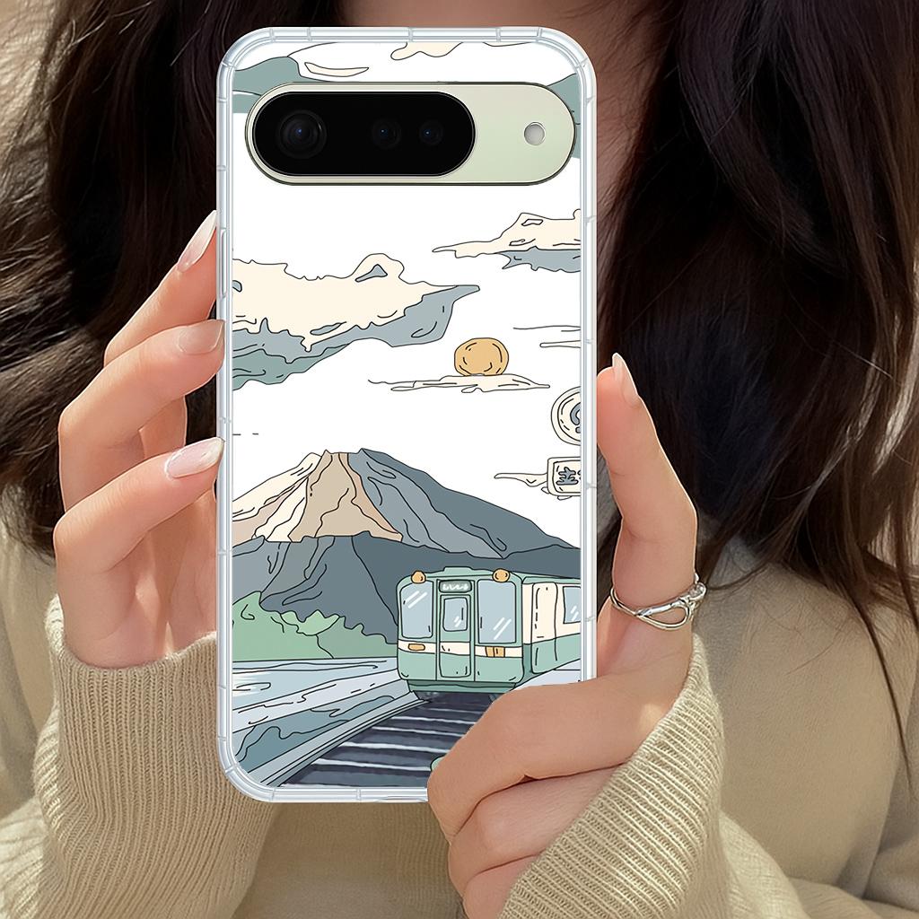 Google Pixel 系列 客製化 手機殼 空壓殼 防摔軟殼 富士山電車