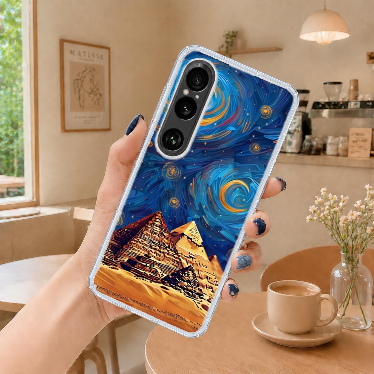 Sony Xperia 1 系列 客製化 手機殼 空壓殼 防摔軟殼 埃及星空