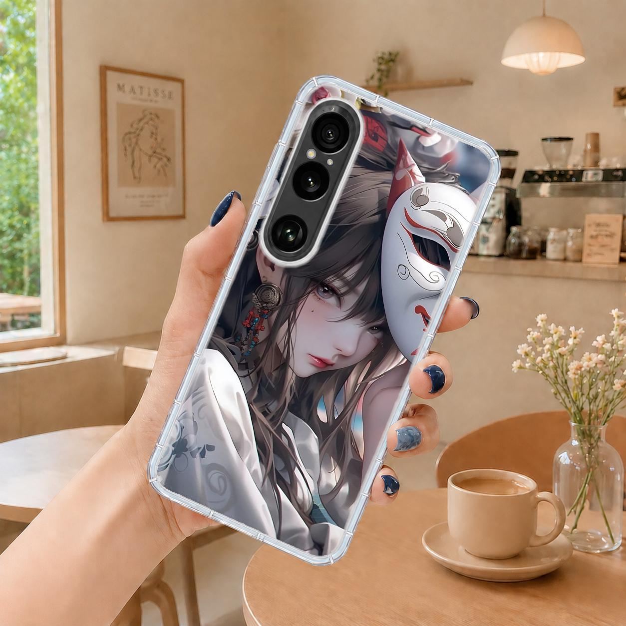 Sony Xperia 1 系列 客製化 手機殼 空壓殼 防摔軟殼 面具少女