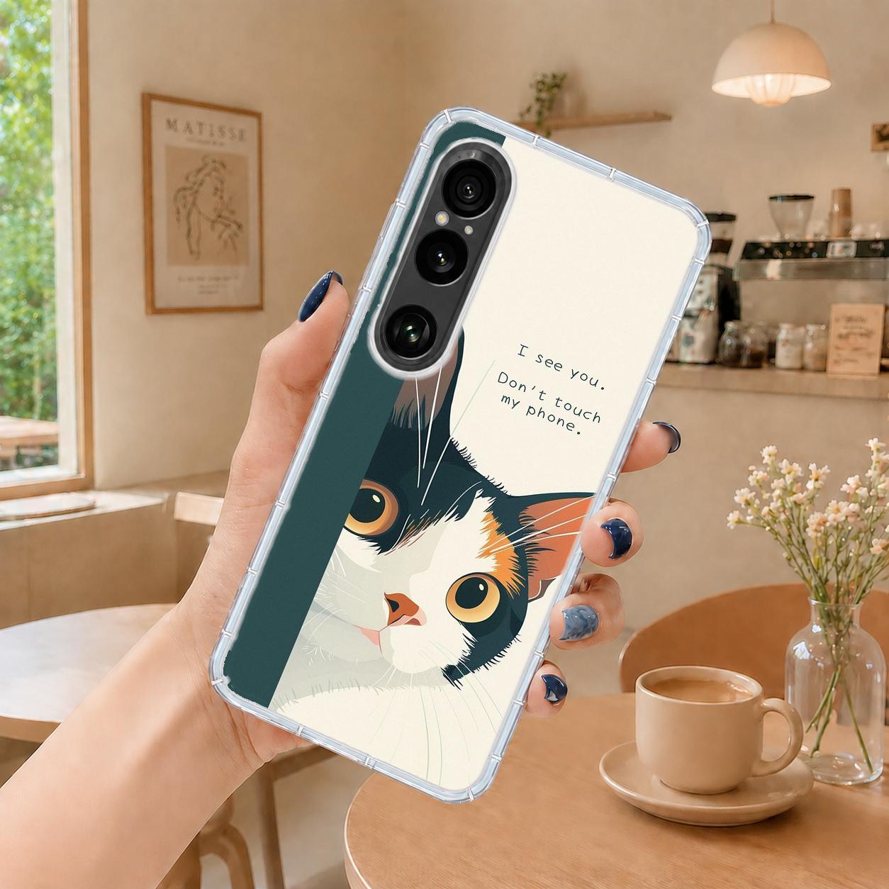 Sony Xperia 1 系列 客製化 手機殼 空壓殼 防摔軟殼 社恐貓貓