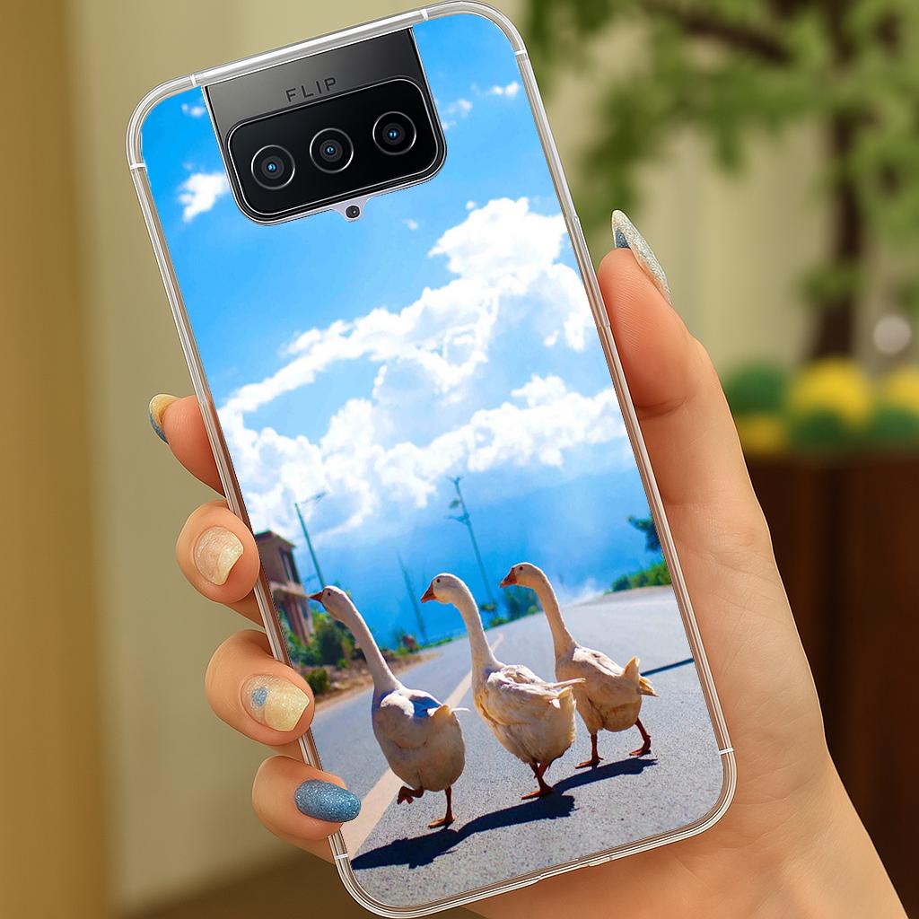 ASUS ZenFone 7 | 8 系列 客製化 手機殼 空壓殼 防摔軟殼 鵝鵝天空