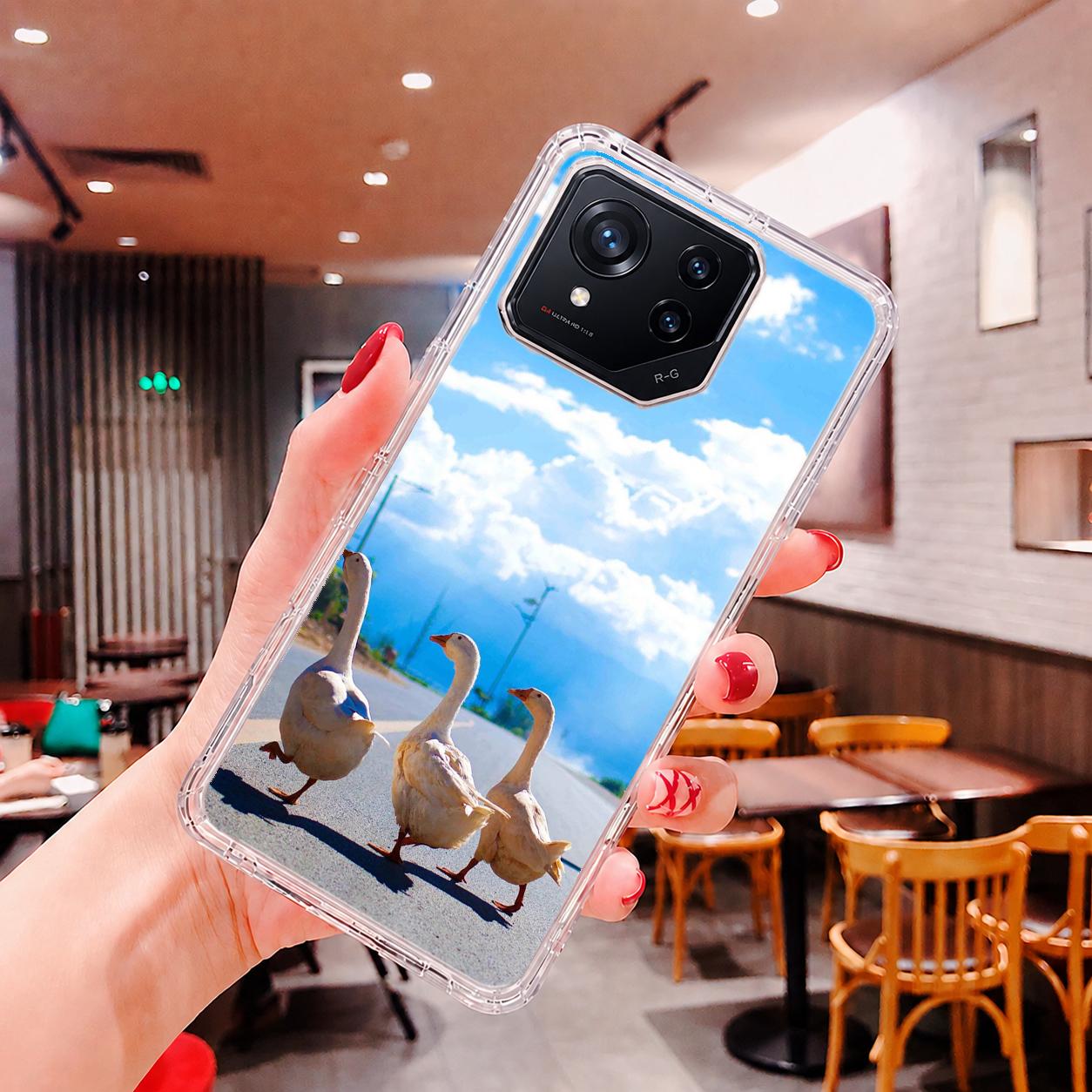 ASUS ROG Phone 8 | 9 系列 客製化 手機殼 空壓殼 防摔軟殼 鵝鵝天空
