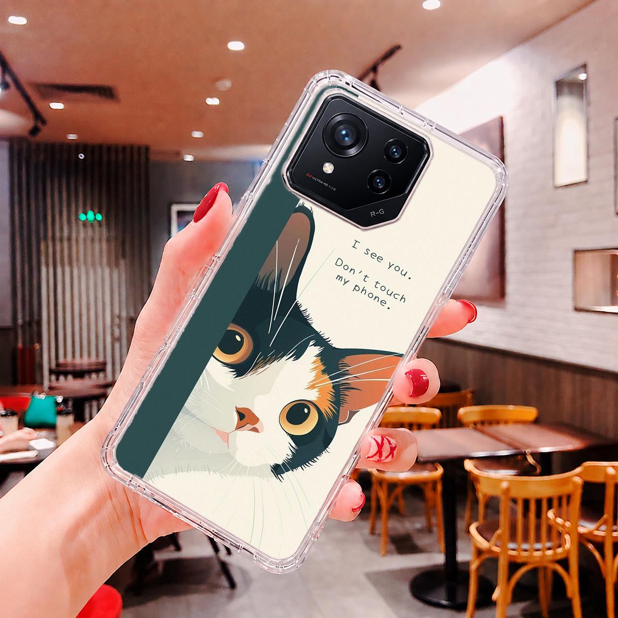 ASUS ROG Phone 8 | 9 系列 客製化 手機殼 空壓殼 防摔軟殼 社恐貓貓