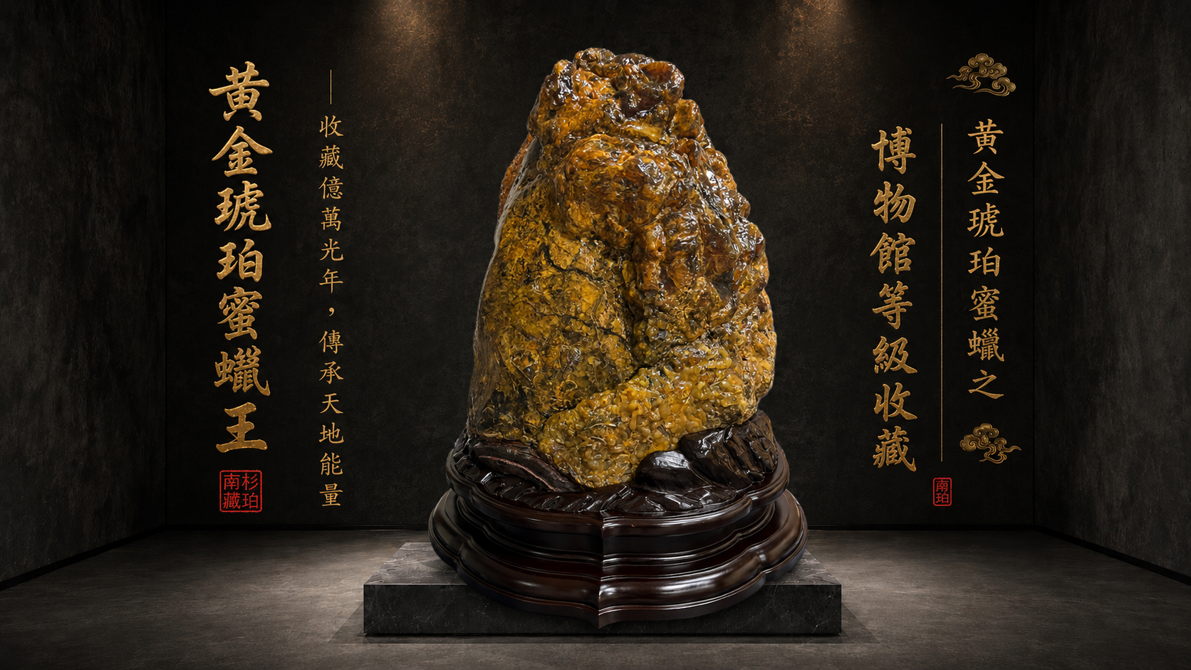 【黃金琥珀蜜蠟】黃金琥珀蜜蠟王 - 博物館收藏等級
