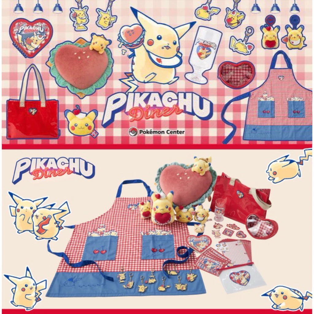 日本寶可夢中心🇯🇵 PIKACHU DINER 情人節 皮卡丘 胖皮 娃娃 玩偶 吊飾 娃包 袋子