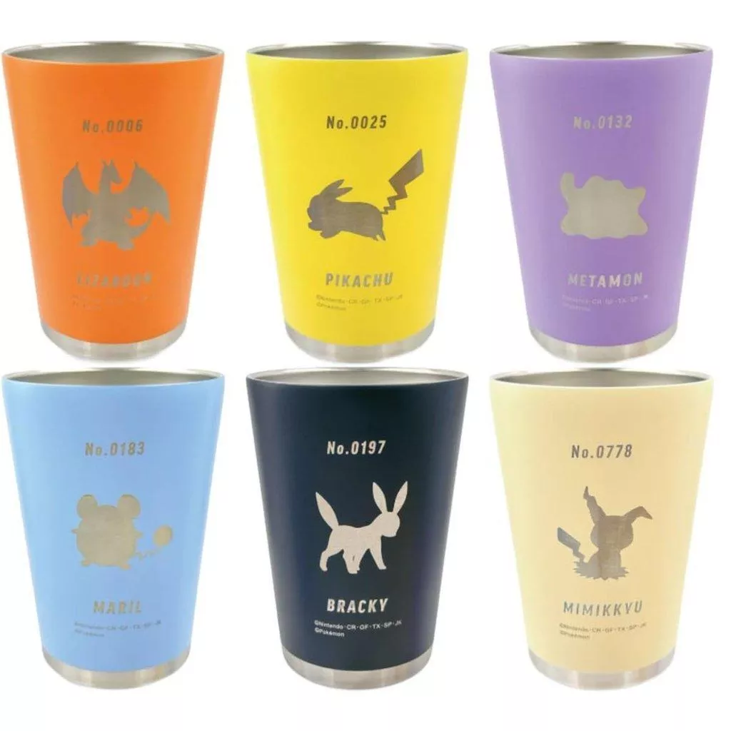 【部分現貨】日本寶可夢中心🇯🇵 第二彈 不鏽鋼杯 杯子 保冰 水杯 皮卡丘 噴火龍 百變怪 謎擬Q 月伊布 瑪力露