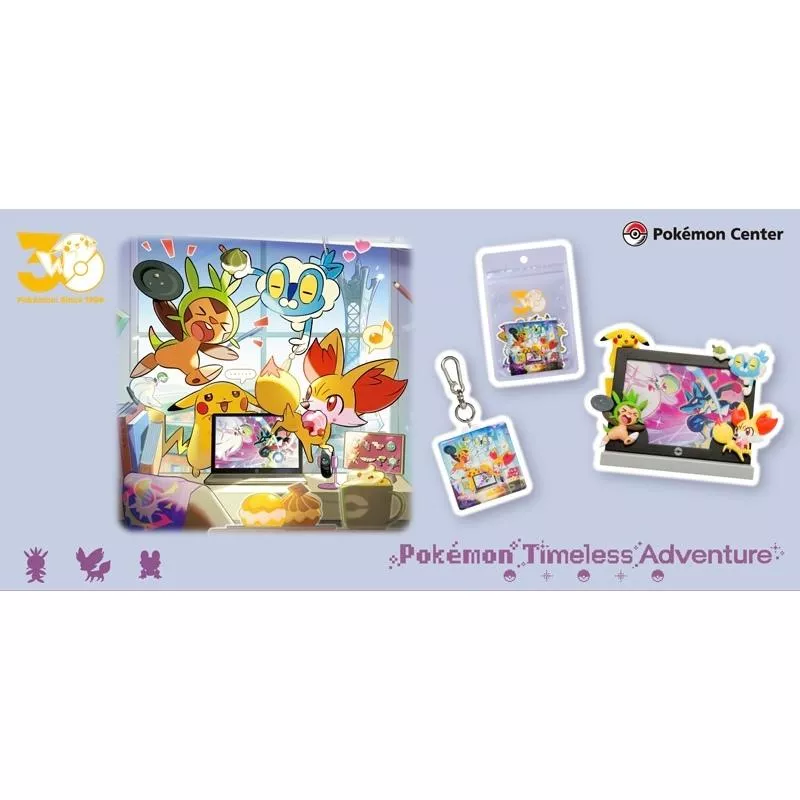 【現貨】日本寶可夢中心🇯🇵30週年紀念 Timeless Adventure 呱呱泡蛙 火狐狸 哈利栗 皮卡丘 沙奈朵