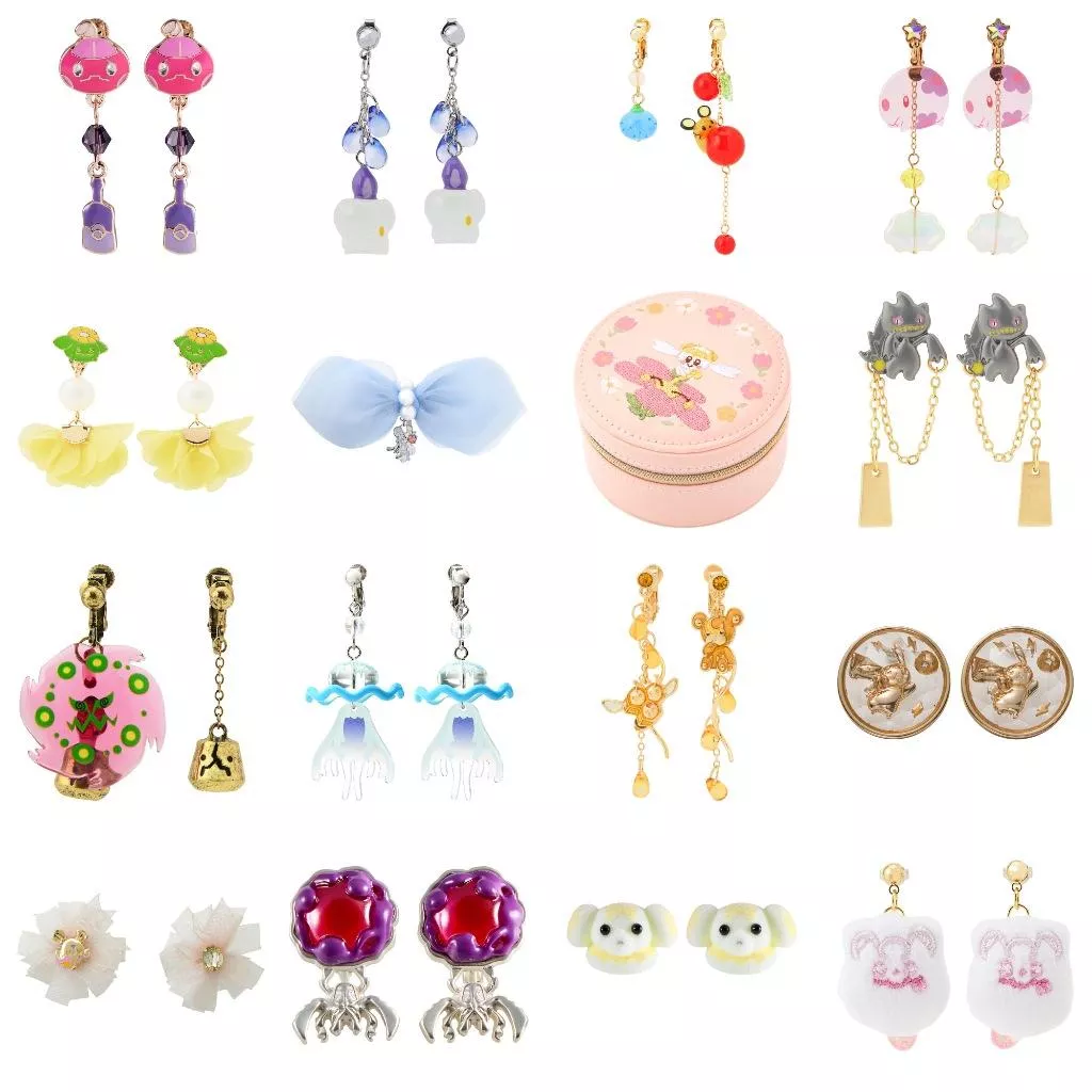 【部分現貨】日本寶可夢中心🇯🇵 Accessory 造型耳環 耳夾 項鍊 鏡子 飾品 皮卡丘 燭光靈 咚咚鼠 詛咒娃娃