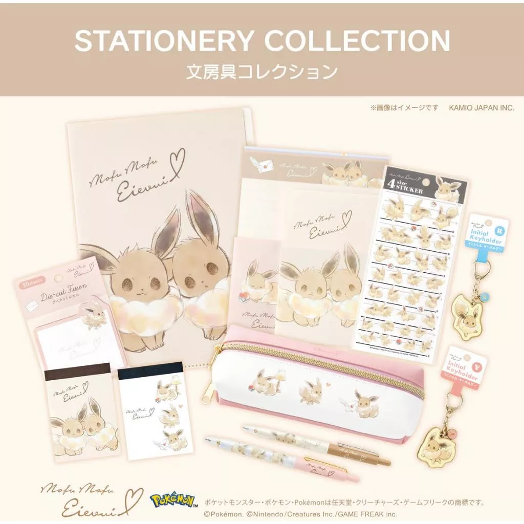 【部分現貨】日本寶可夢中心🇯🇵 Mofu Mofu Eievui 伊布 文具 鉛筆盒 吊飾 資料夾 便利貼 原子筆 貼紙