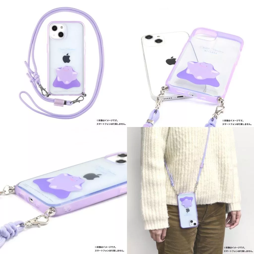 【現貨】日本寶可夢中心🇯🇵 llllfit Loop iPhone14 13 防摔手機殼 可調節背帶 百變怪 手機殼