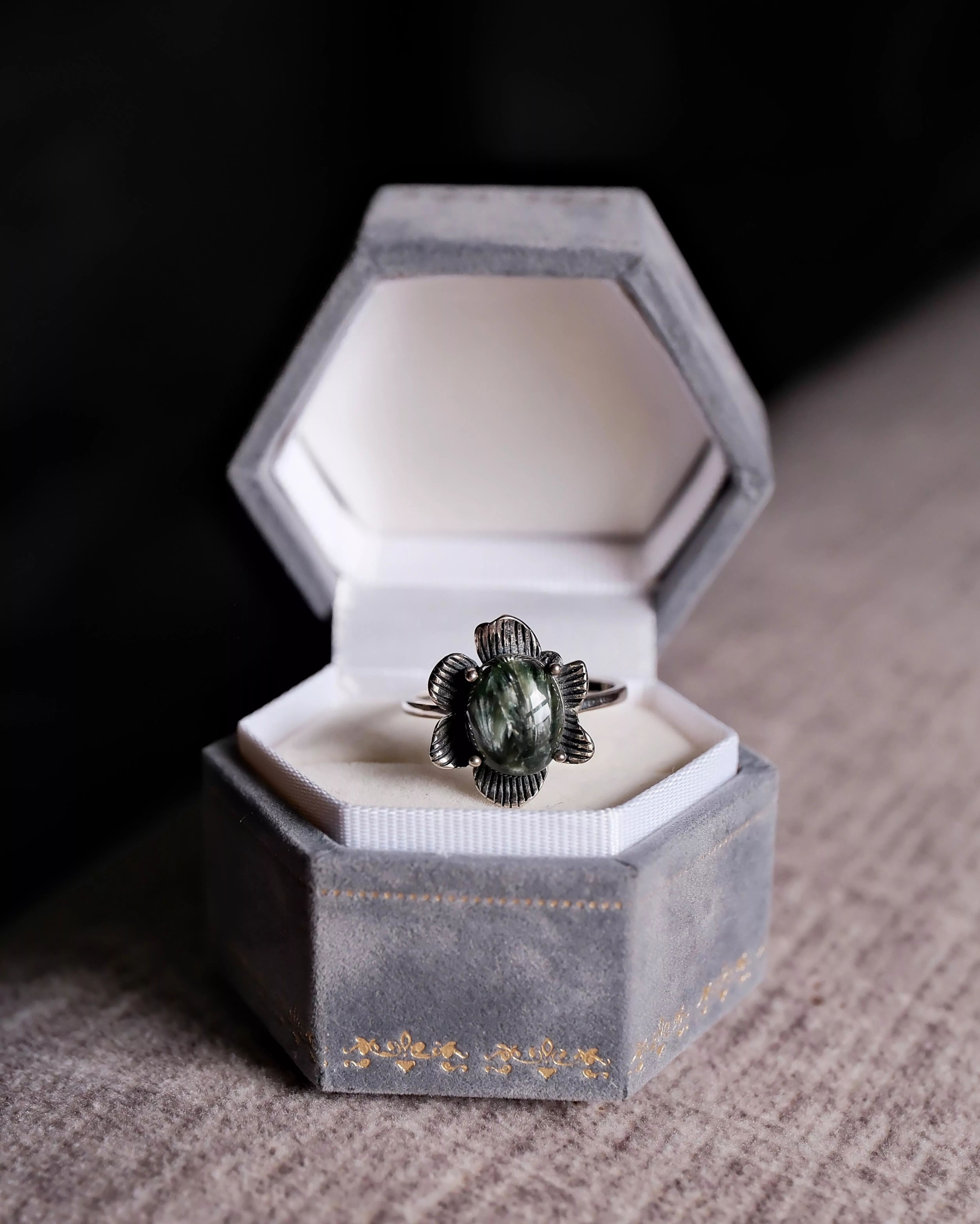 【綠龍晶】純銀戒指