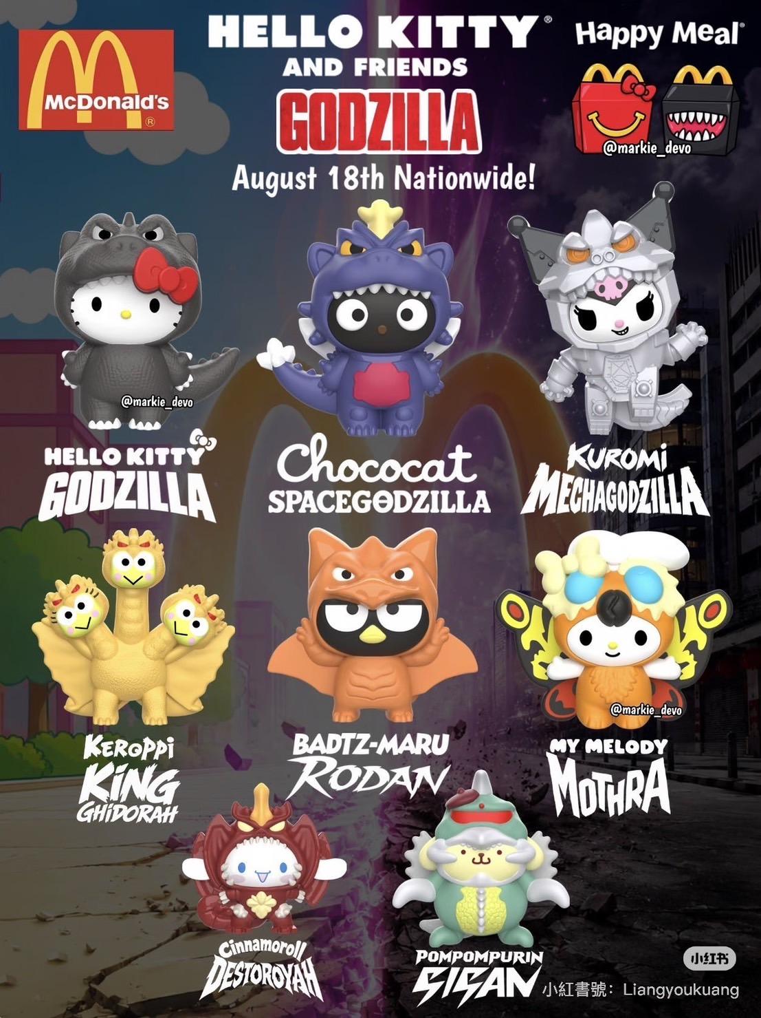 美國🇺🇸 Sanrio x 哥吉拉 聯名玩具