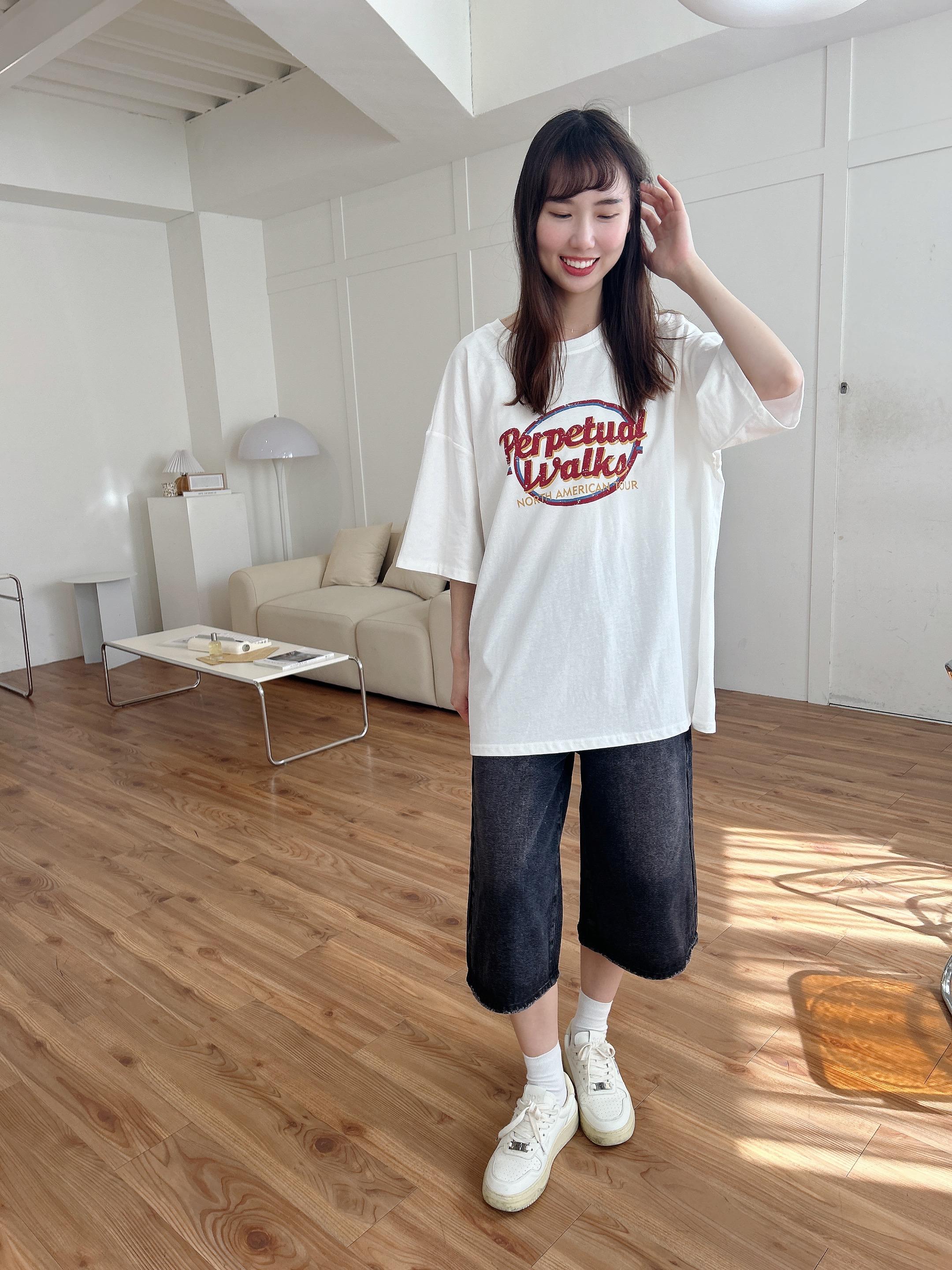 個性女孩七分牛仔褲 (S-L)