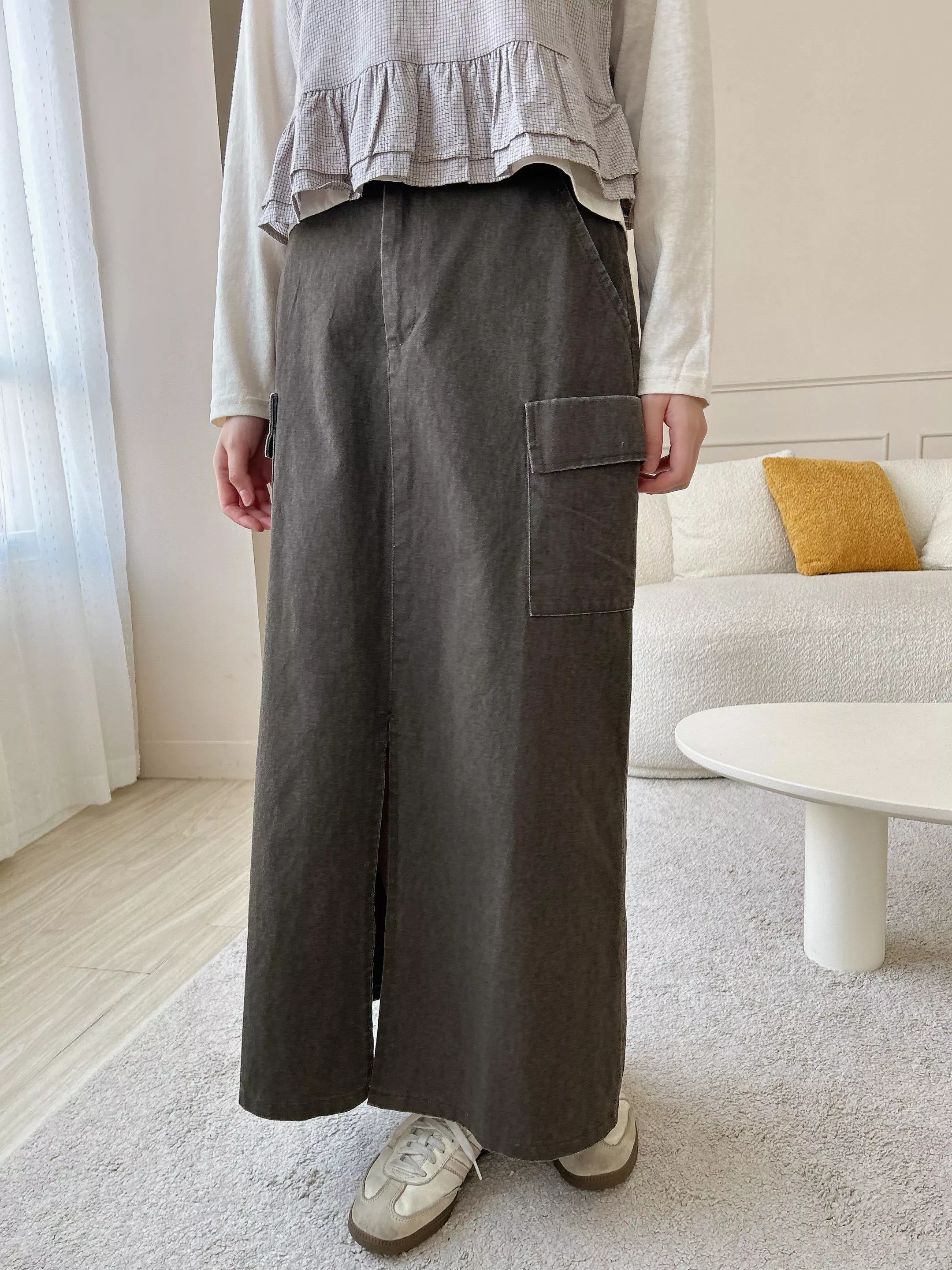 最喜歡的那件水洗工裝長裙 (2色)