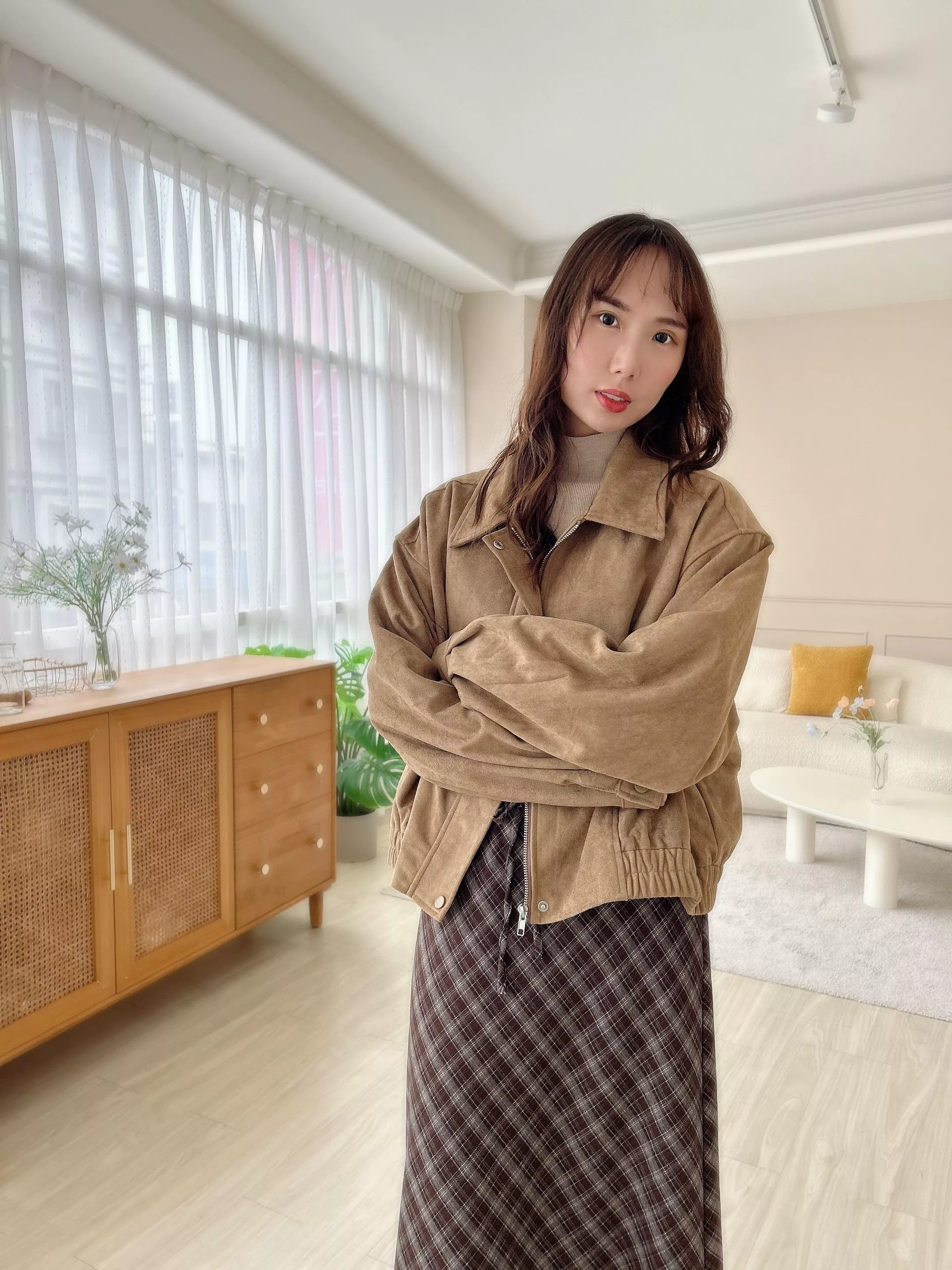 美拉德風率性美麂皮外套 (2色)