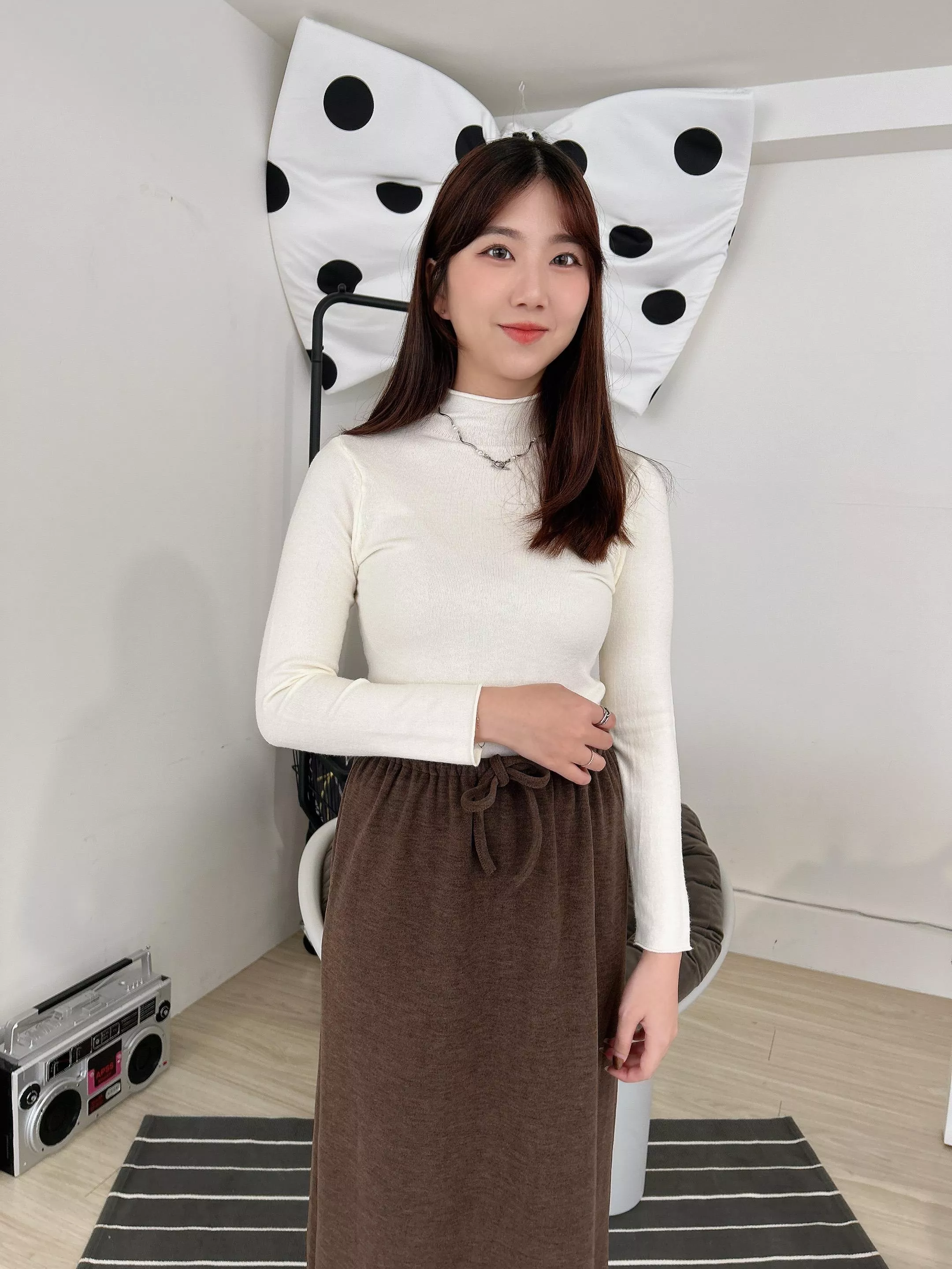 經典百搭捲邊針織打底上衣 (4色)