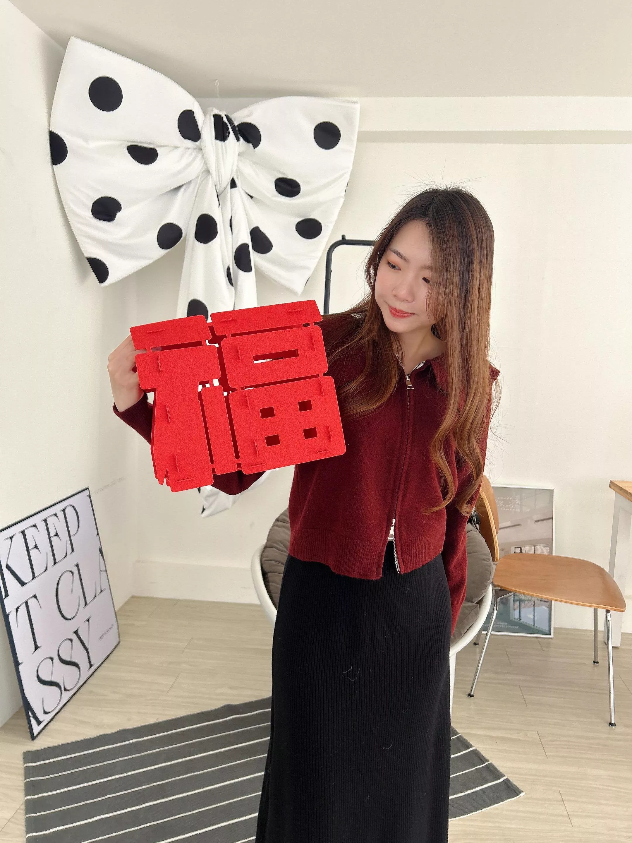 氣質擔當翻領雙拉鍊針織上衣 (2色)